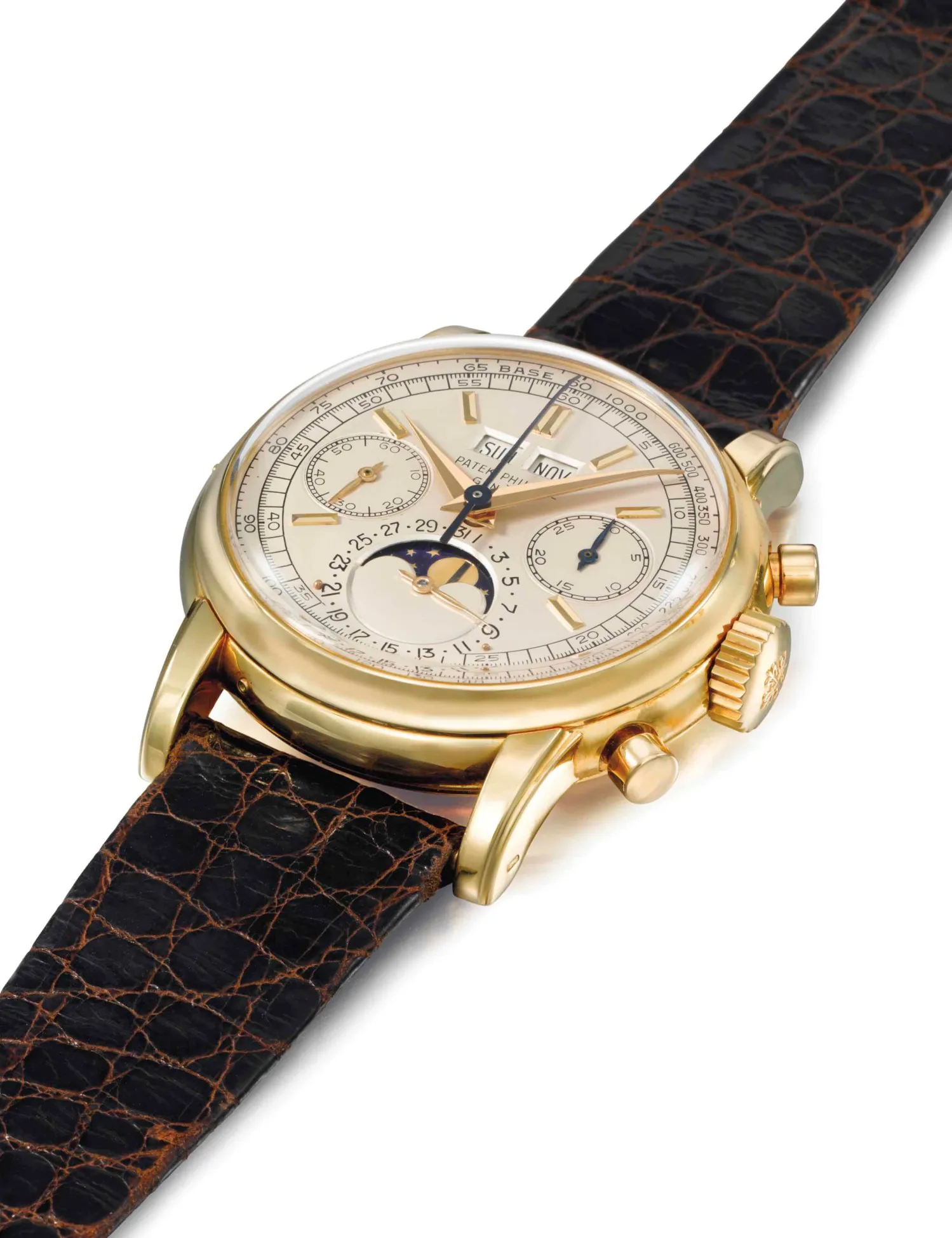 Patek Philippe Perpetual Calendar Chronograph 2499 37.6mm Yellow gold Silver