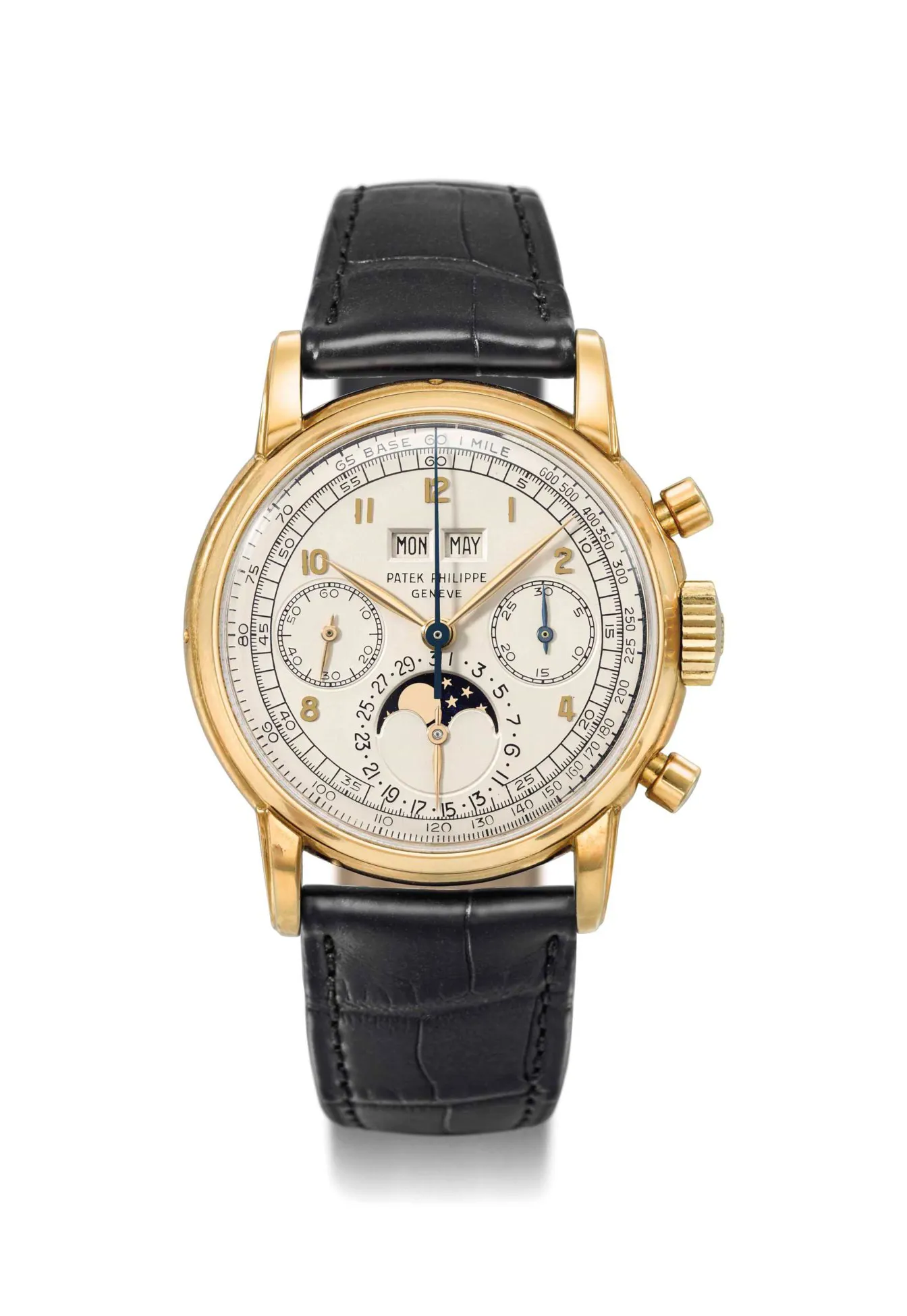 Patek Philippe Perpetual Calendar Chronograph 2499 37mm Yellow gold Silvered matte