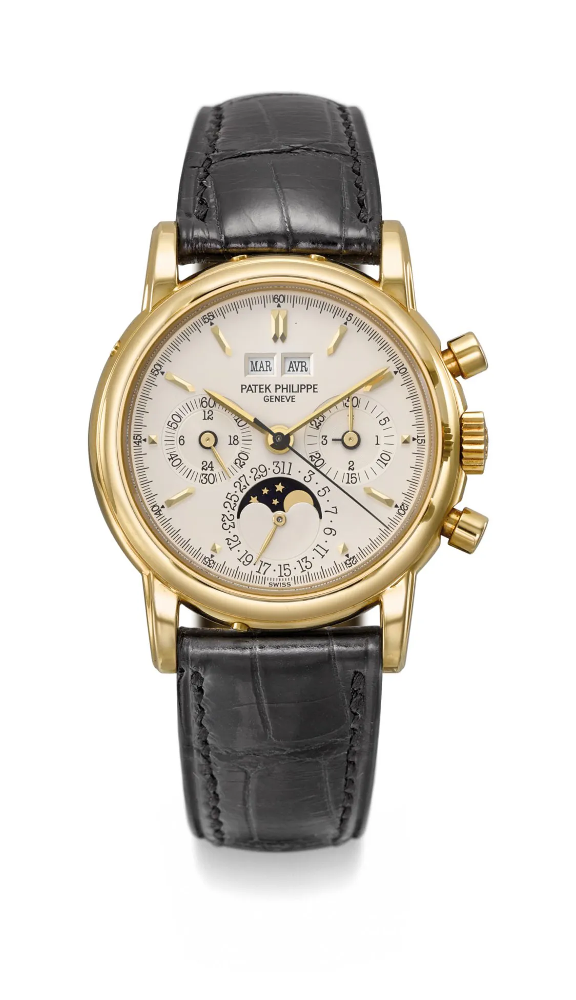 Patek Philippe Perpetual Calendar Chronograph 3970EJ 36mm Yellow gold White