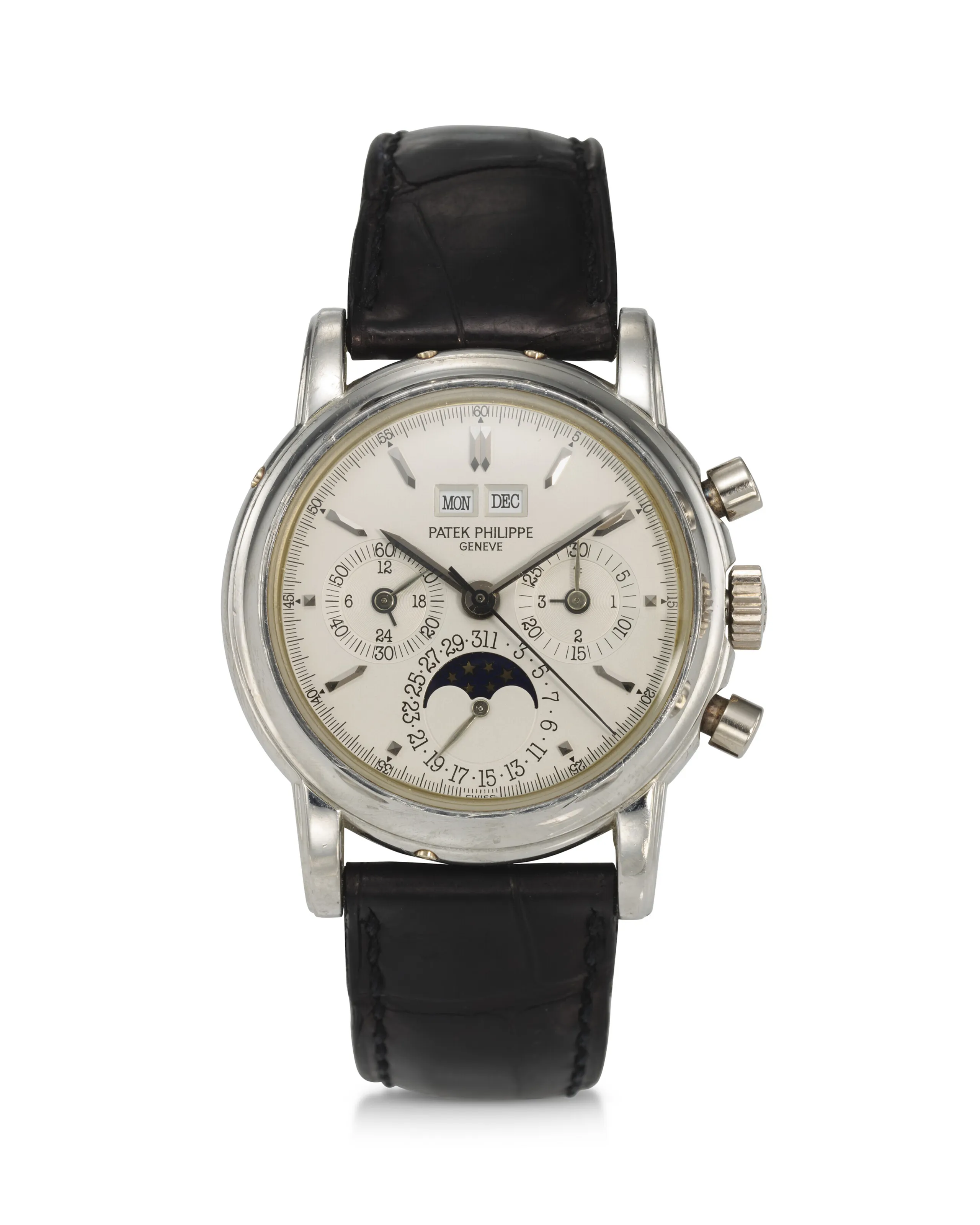 Patek Philippe Perpetual Calendar Chronograph 3970EP 36mm Platinum Silver