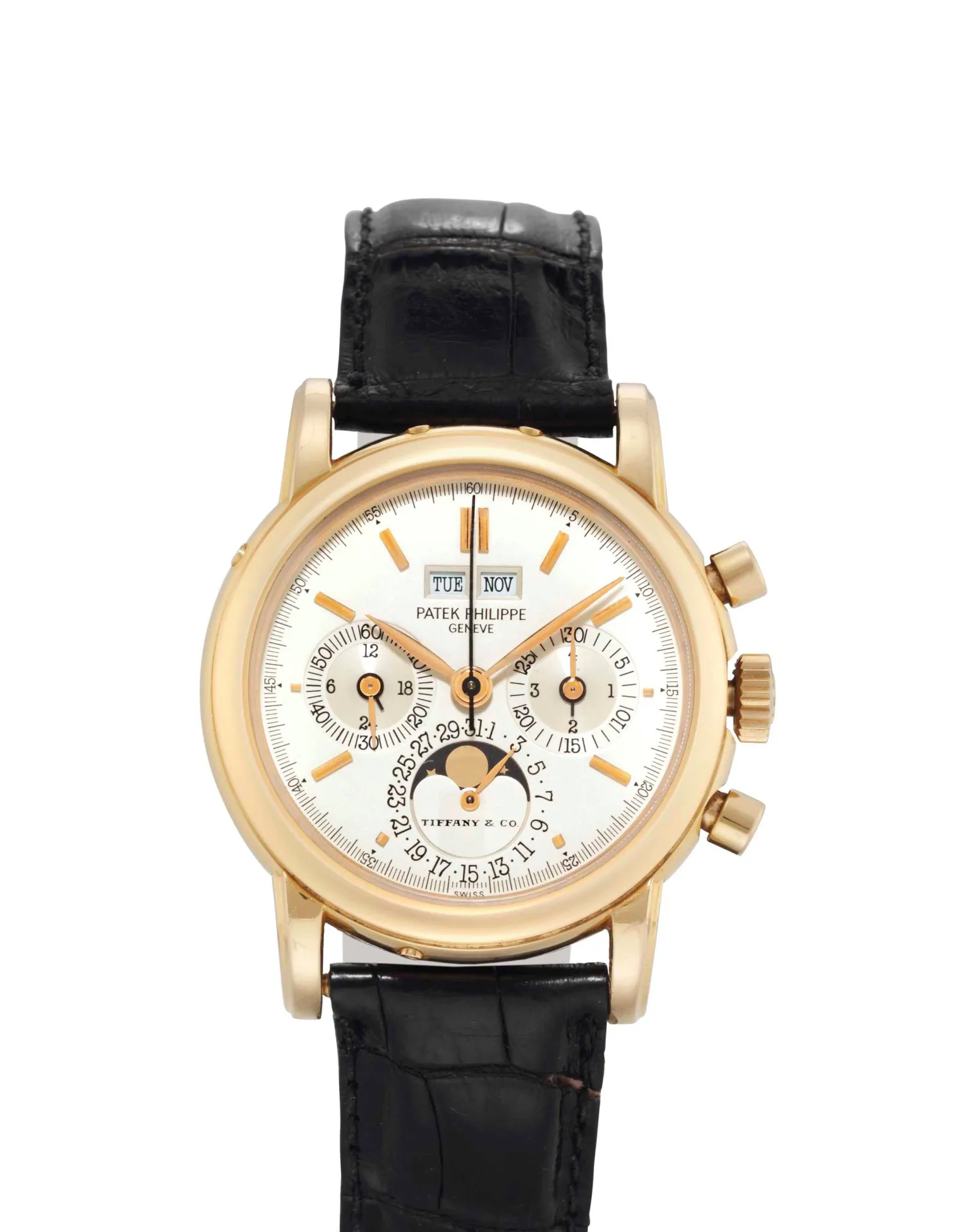 Patek Philippe Perpetual Calendar Chronograph 3971E 36mm Rose gold Silvered matte