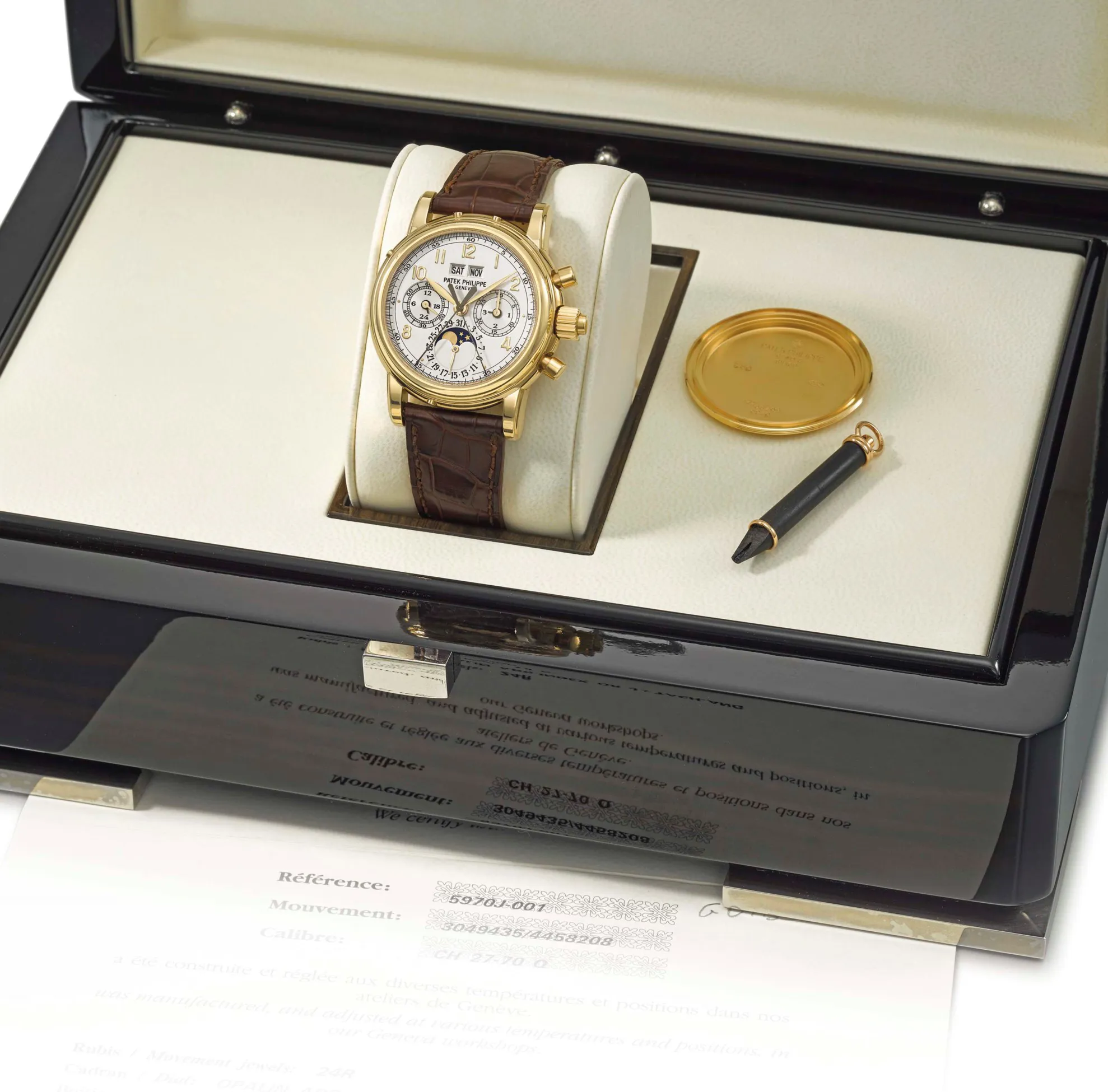 Patek Philippe Perpetual Calendar Split-Seconds Chronograph 5004J 37mm 18k gold Silver