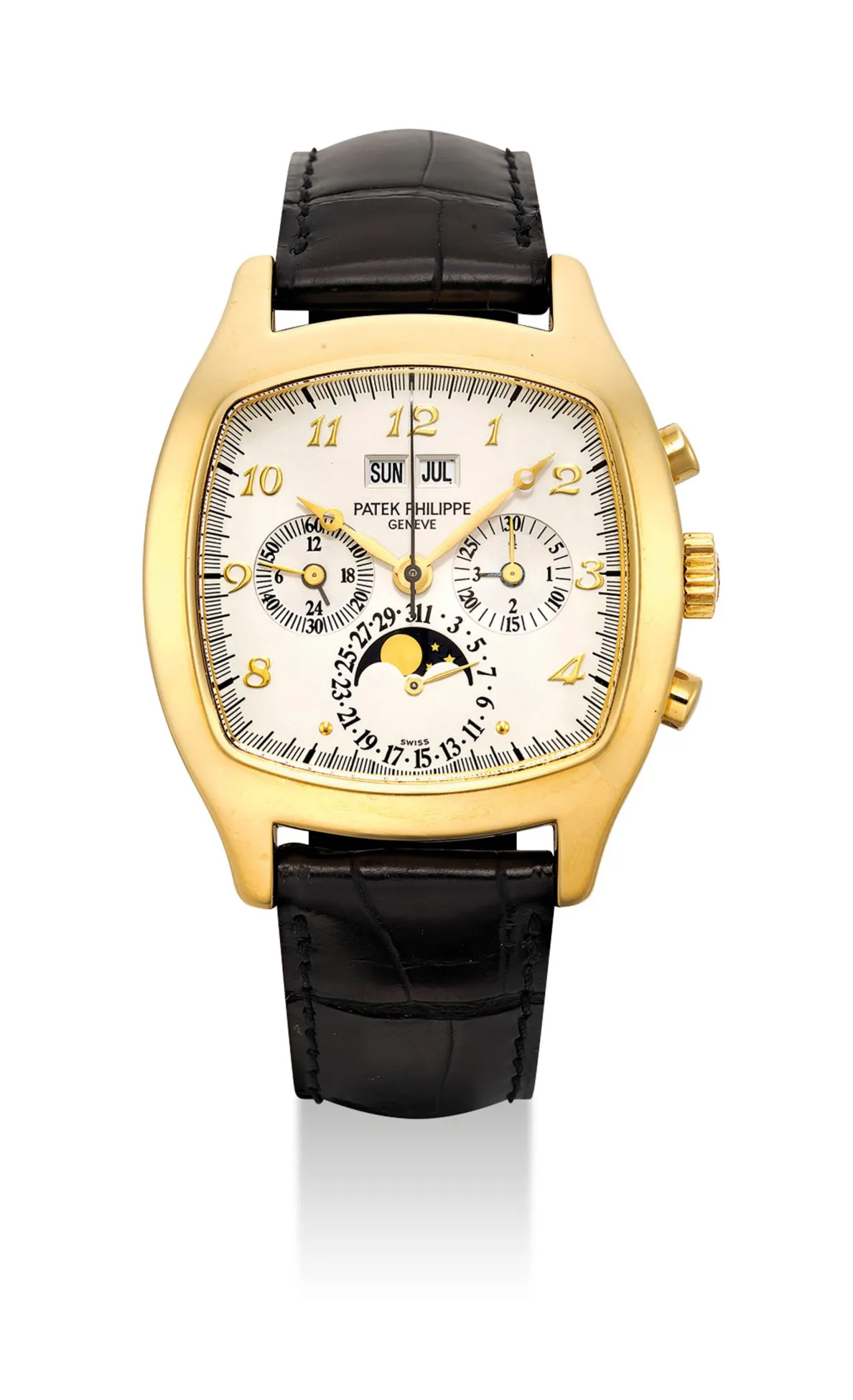 Patek Philippe Perpetual Calendar Chronograph 5020 37mm Yellow gold opaline white