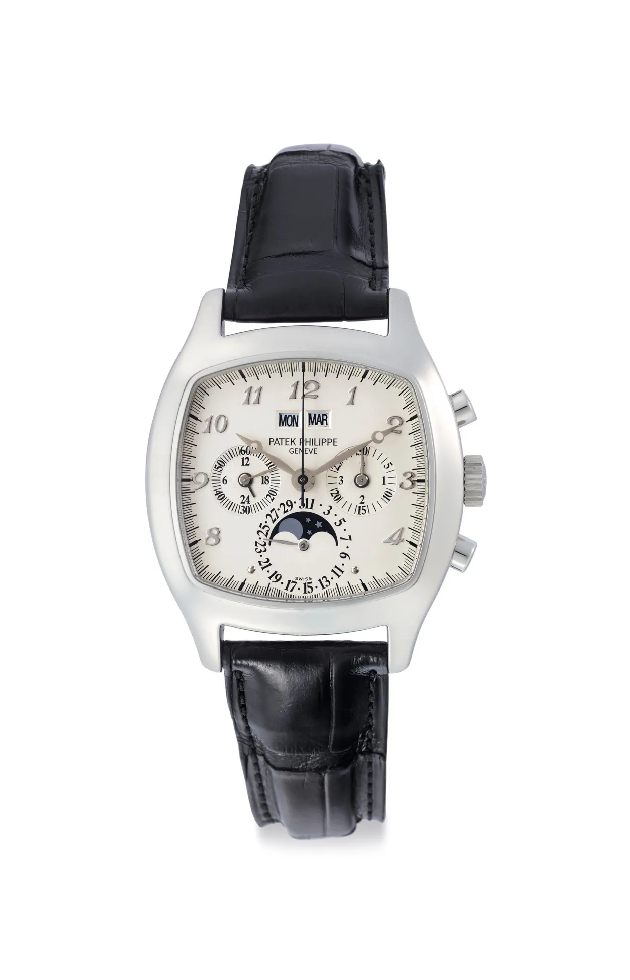 Patek Philippe Perpetual Calendar Chronograph 5020P 37mm Platinum Silvered