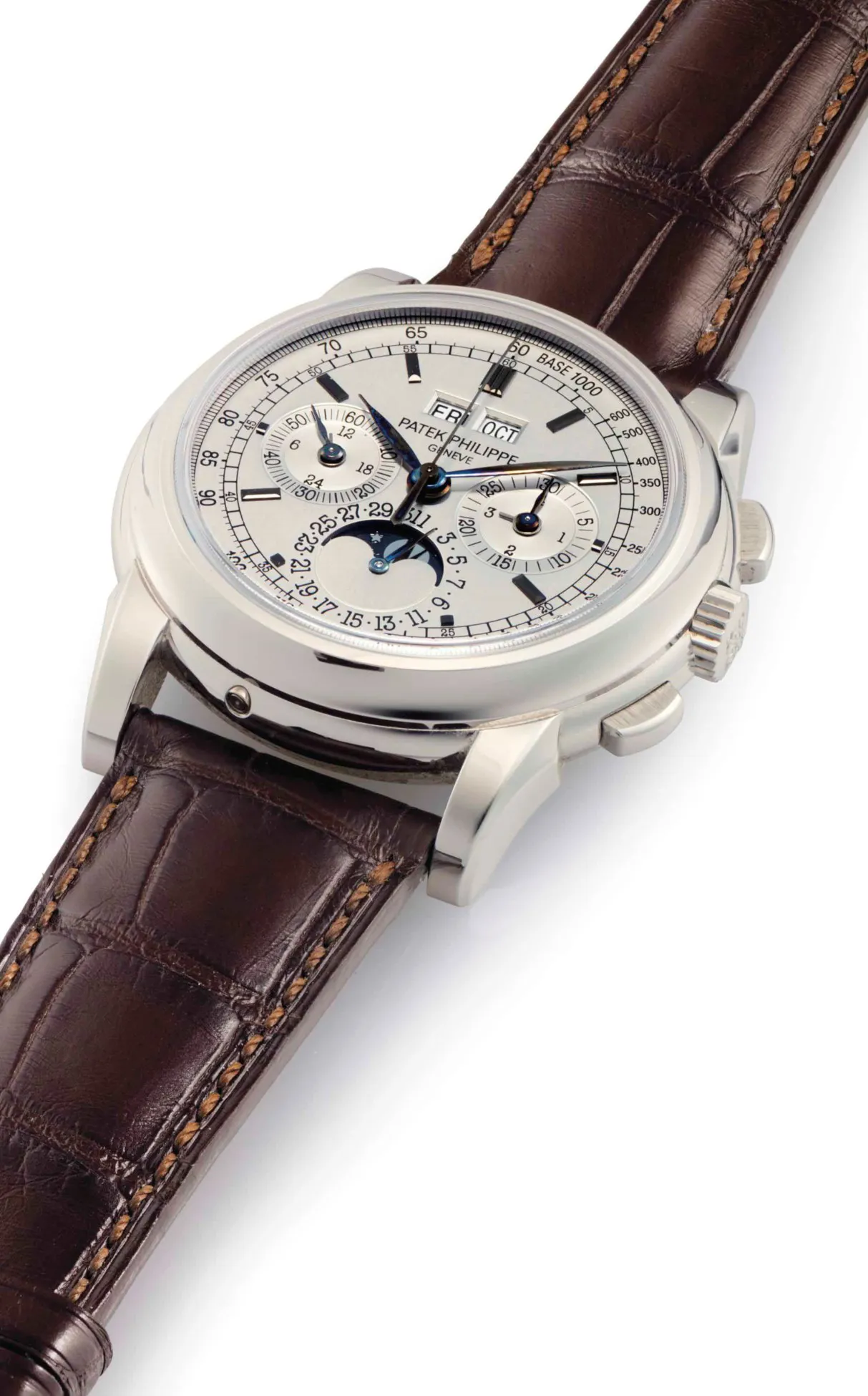 Patek Philippe Perpetual Calendar Chronograph 5970G 40mm White gold Silver