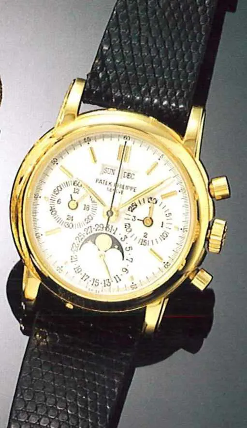 Patek Philippe Perpetual Calendar 36mm Yellow gold Silver