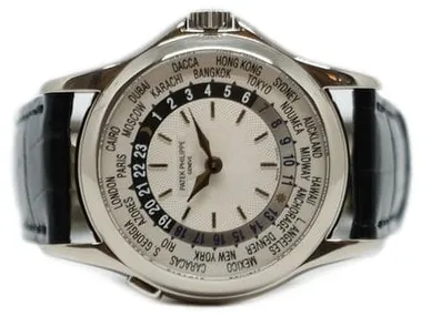 Patek Philippe World Time 5110G-001 37mm White gold Silver