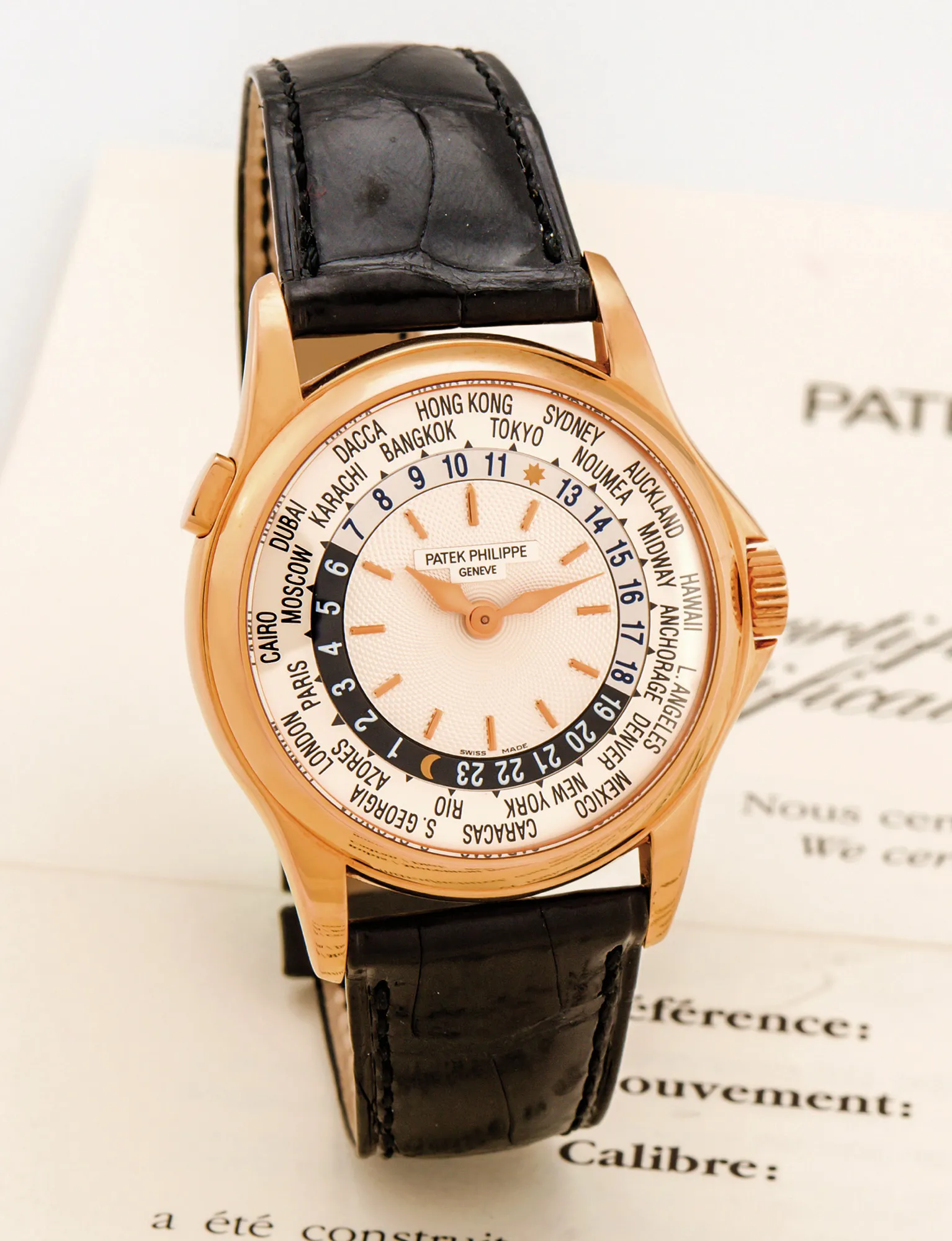 Patek Philippe World Time 5110R 37mm Rose gold Silver