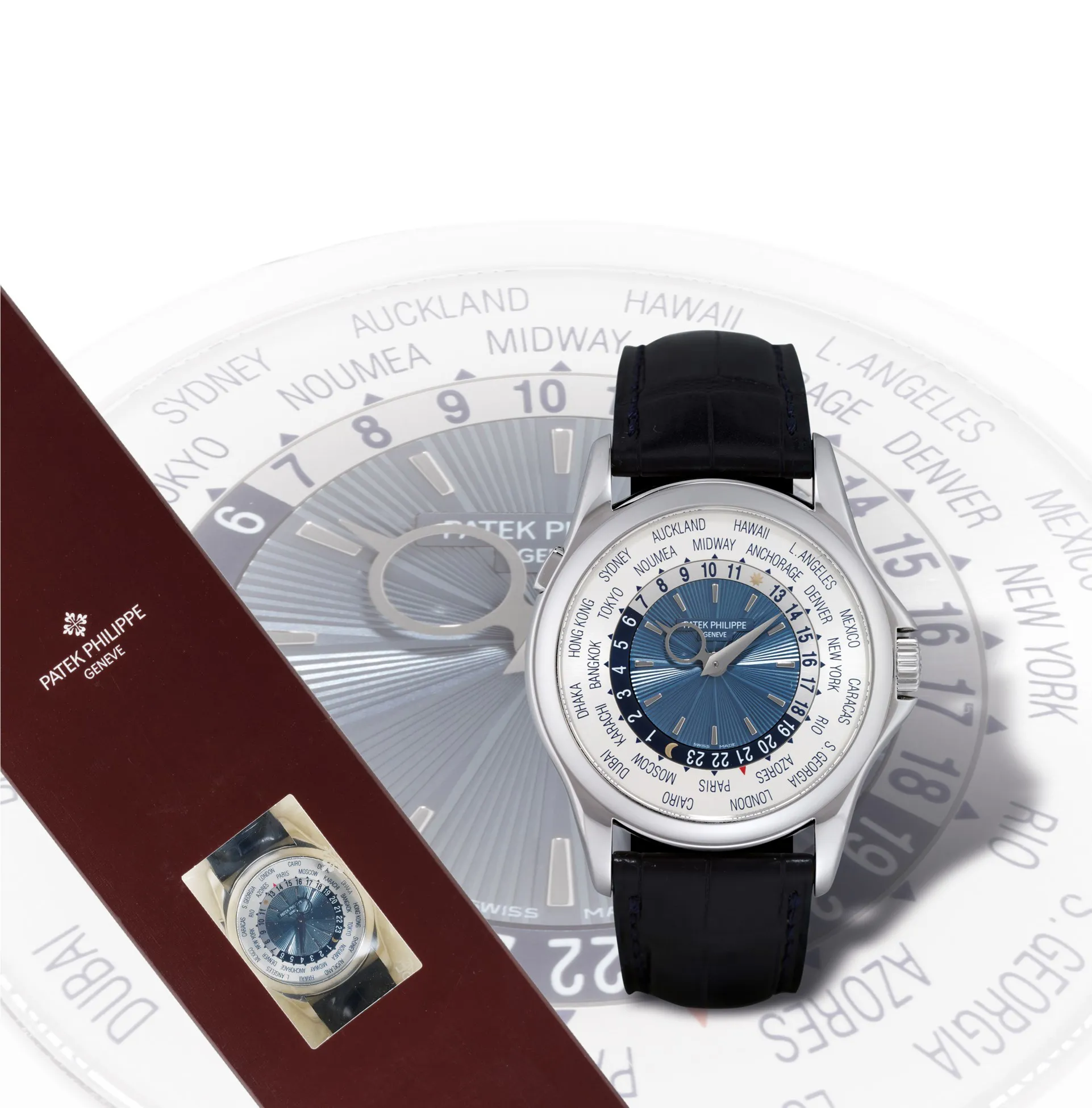 Patek Philippe World Time 5130P 39.5mm Platinum Silver