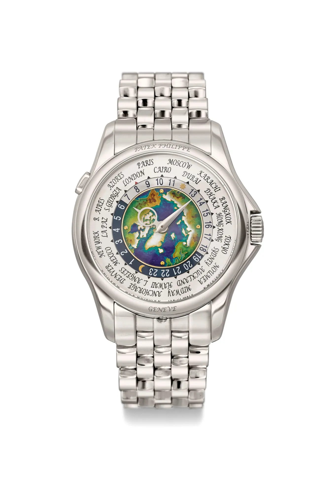 Patek Philippe World Time 5131/1P 40mm Platinum Enamel