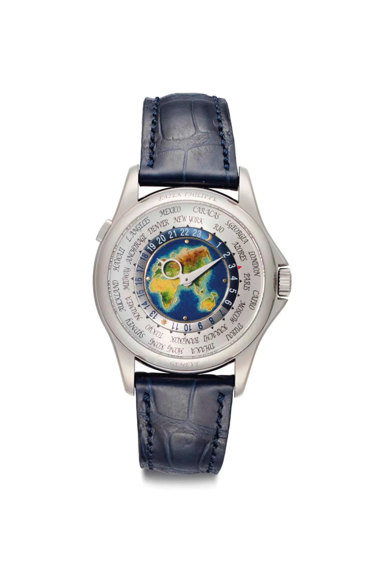 Patek Philippe World Time 5131G 39.5mm White gold Enamel