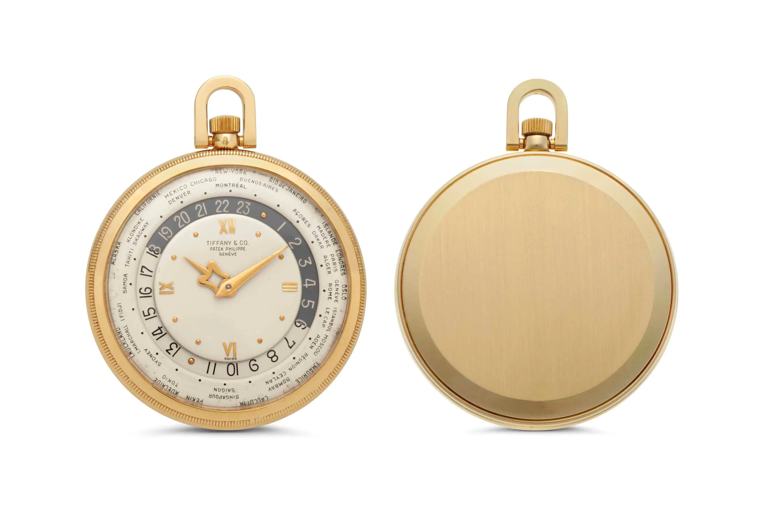 Patek Philippe World Time 605HU 44mm Yellow gold Silver