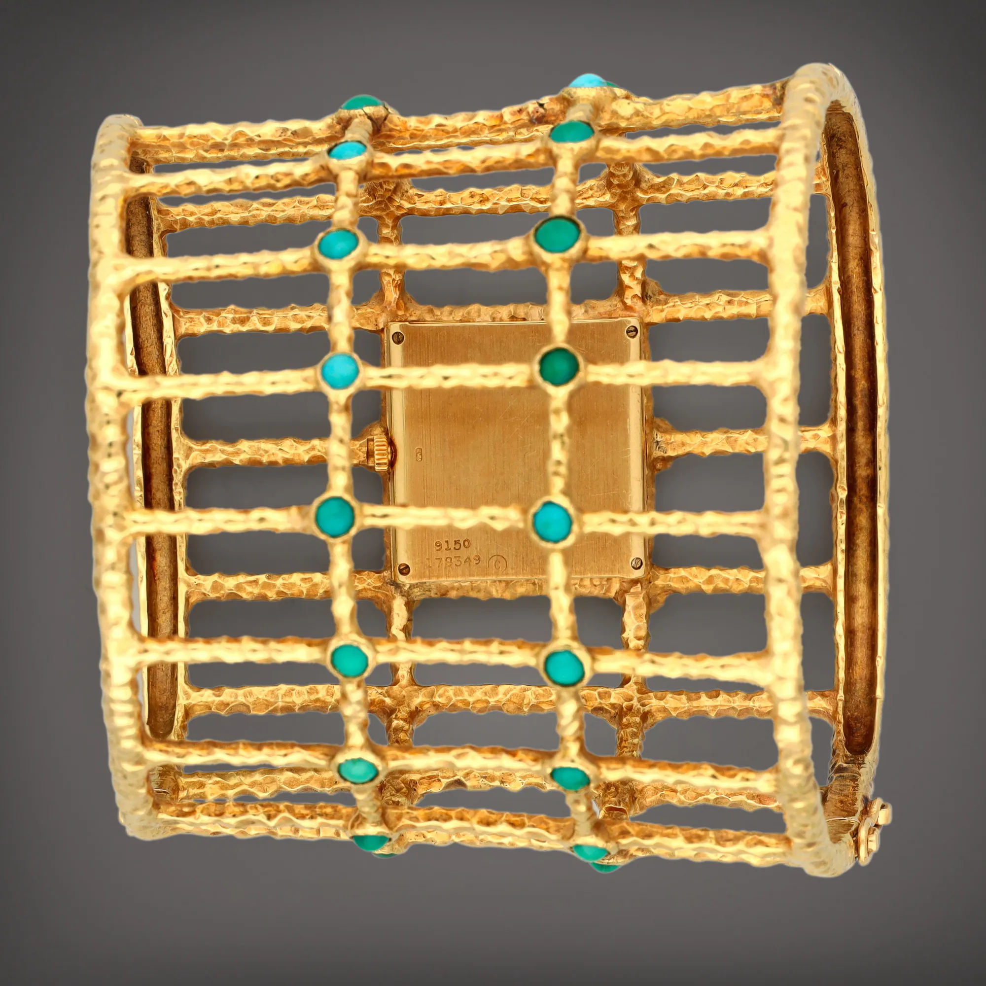 Piaget 9150 24.5mm Yellow gold Turquoise 2