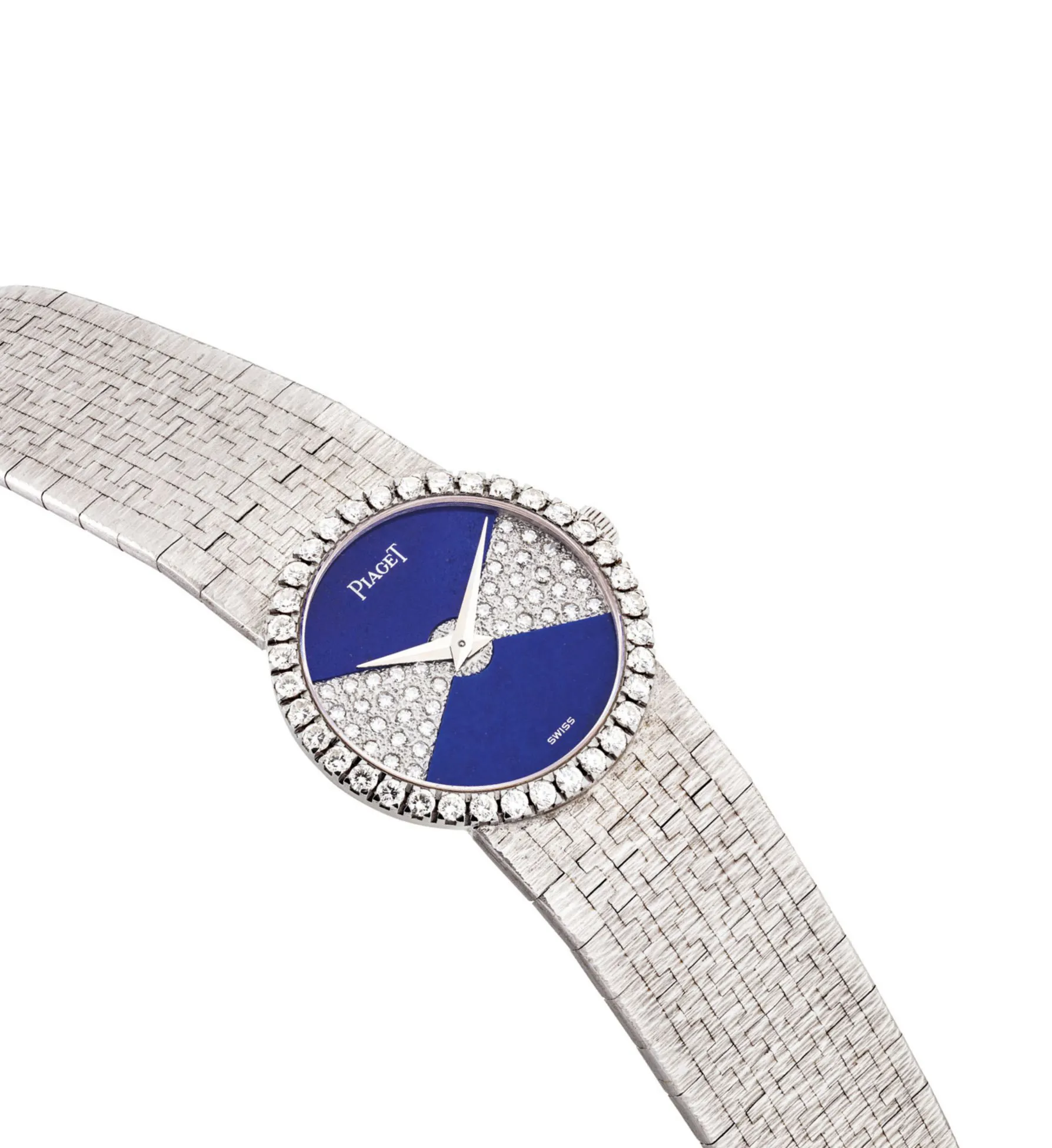 Piaget 9706 A6 24mm White gold and Diamond Lapis Lazuli and Diamond-set