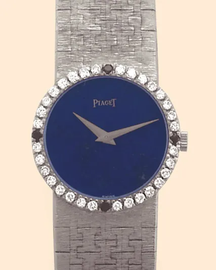 Piaget 9706 24mm White gold Blue