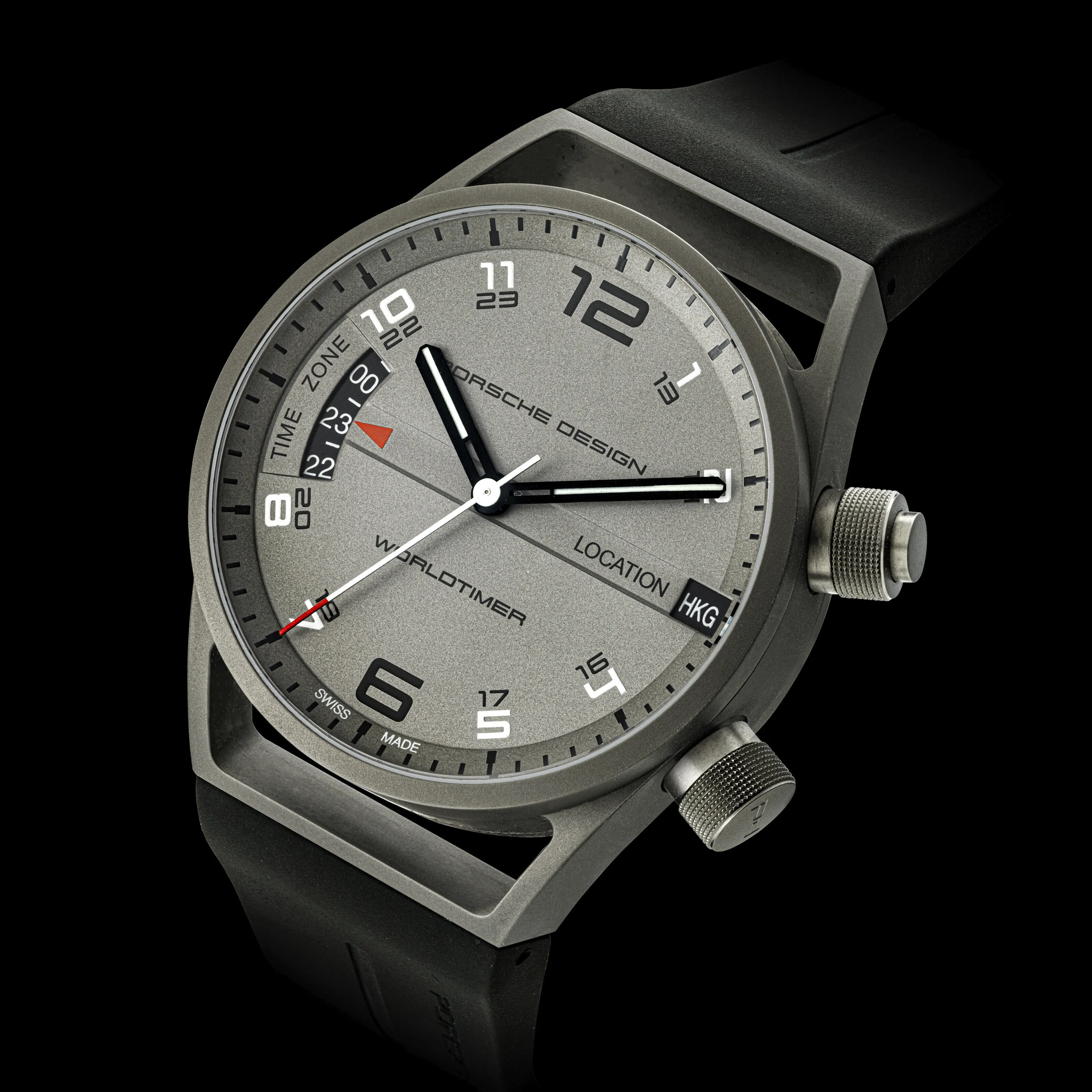 Porsche Design Worldtimer P6750 6750.10.24.1180 45mm Titanium Grey