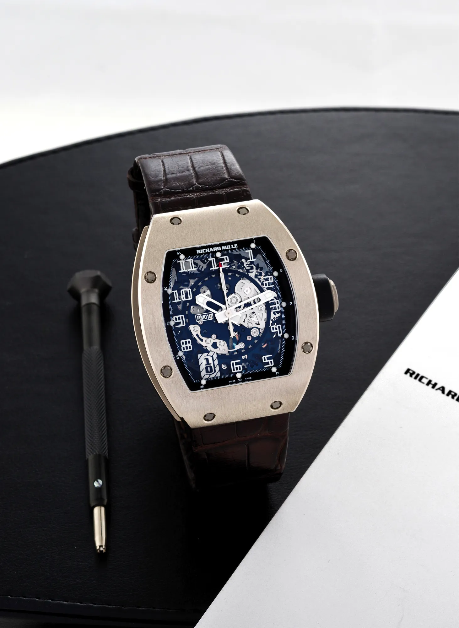 Richard Mille RM 010 RM 010 39mm White gold Skeletonized