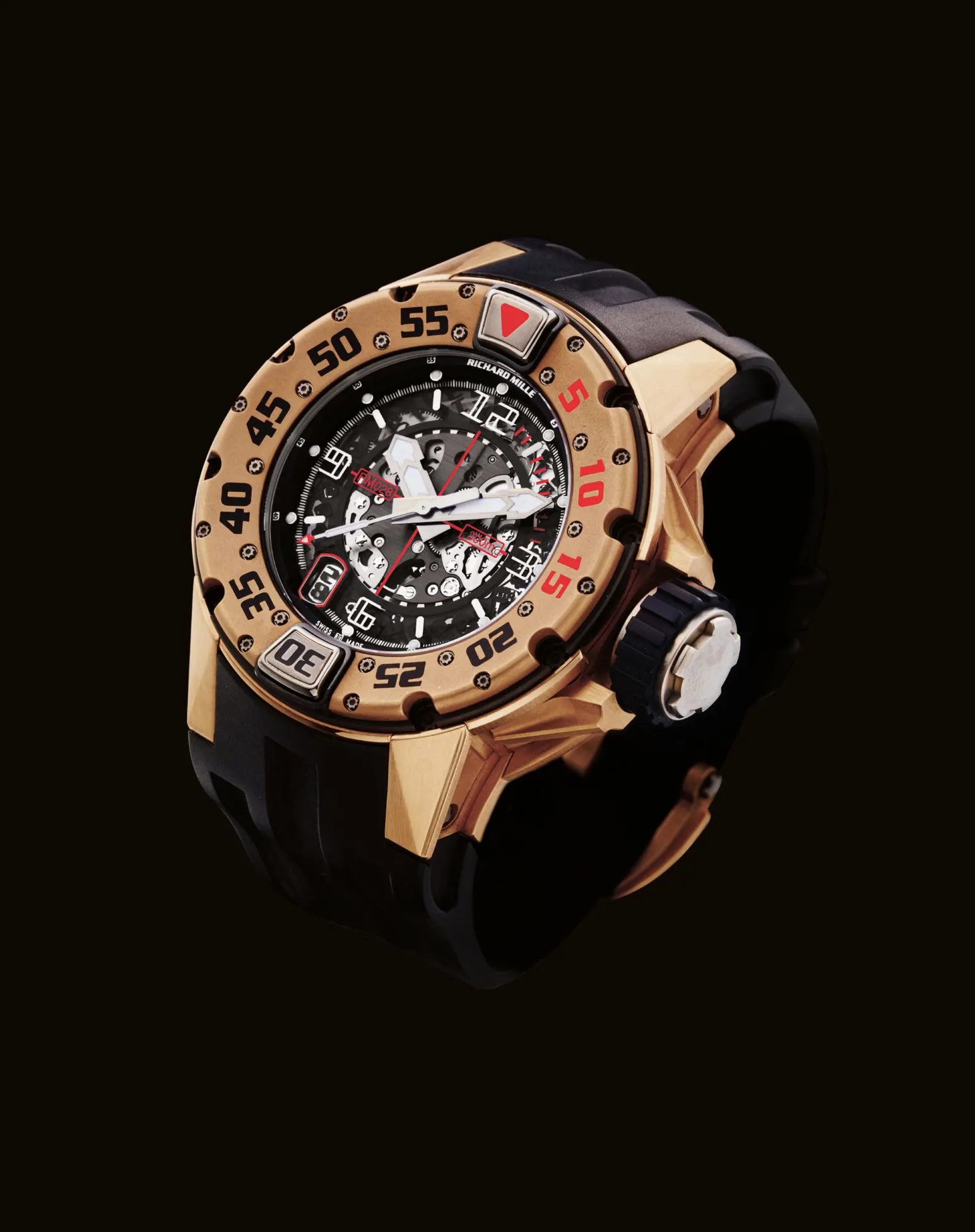 Richard Mille RM028 AK RG/923 RM028 AK RG/923 47mm Rose gold Semi-skeletonised