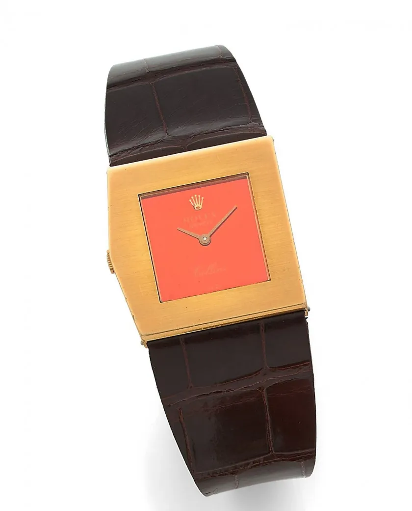 Rolex Cellini 4017-1 28mm Yellow gold Orange