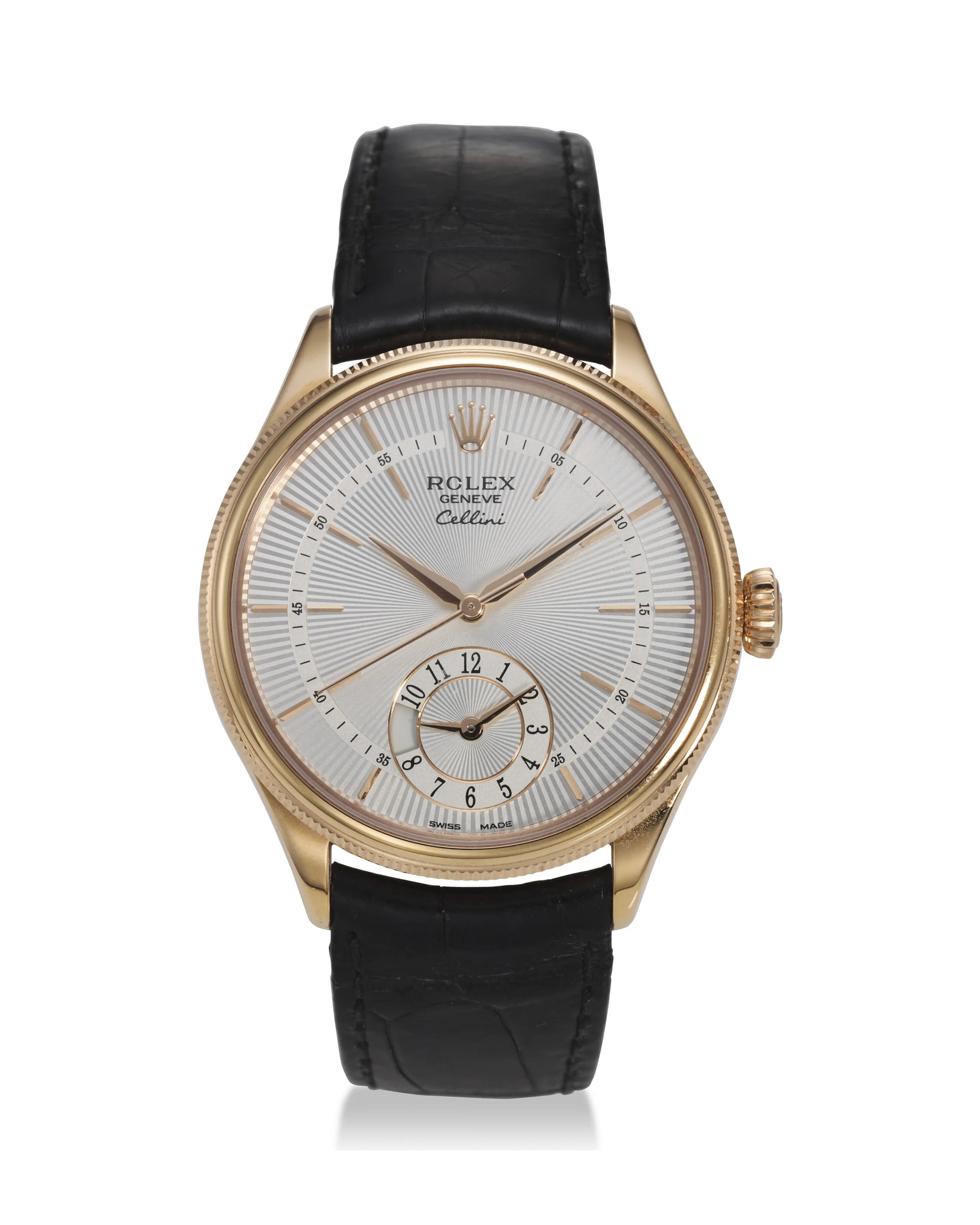 Rolex Cellini 50525 40mm Rose gold Silver