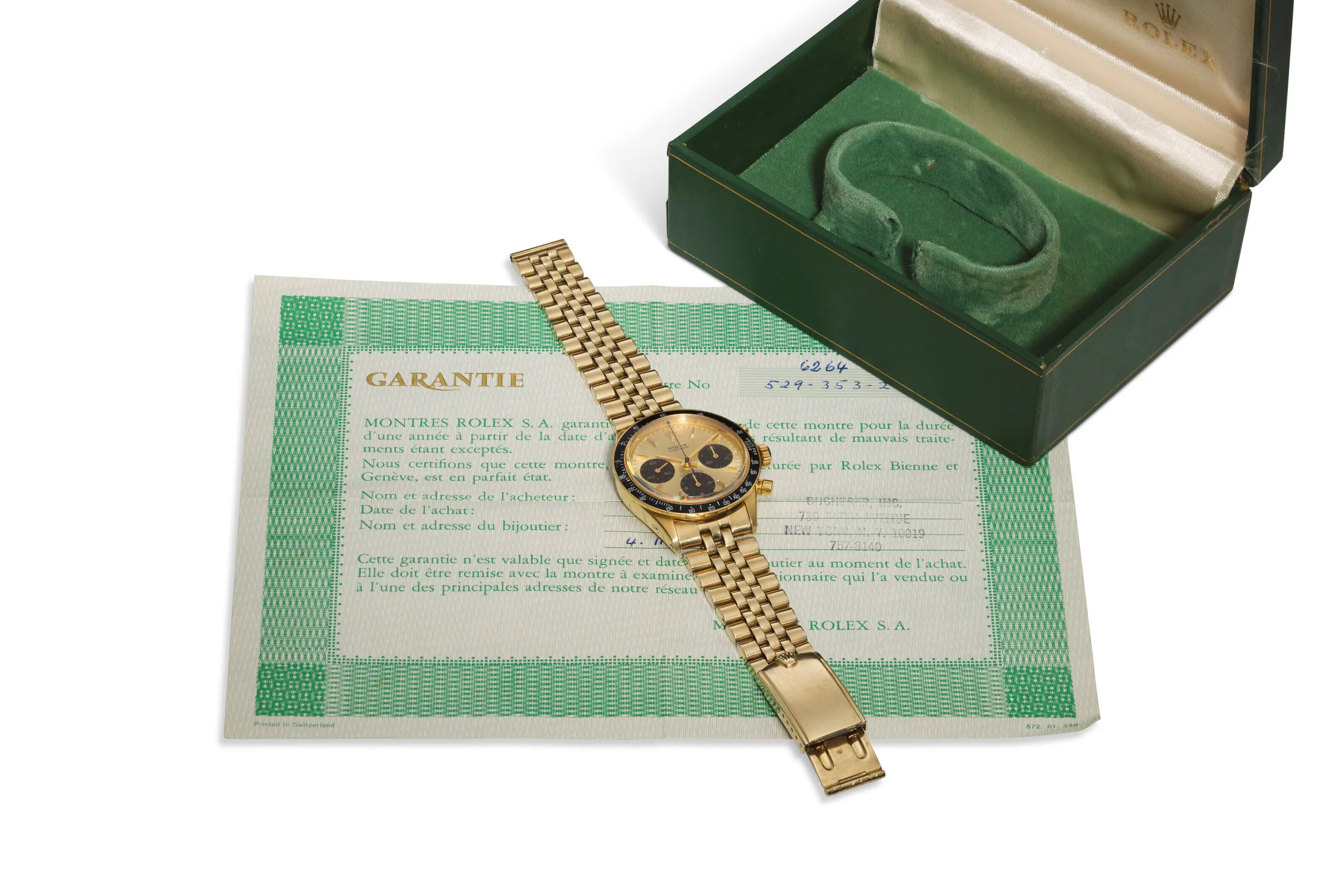 Rolex Daytona 6264 37.5mm Yellow gold Champagne 3