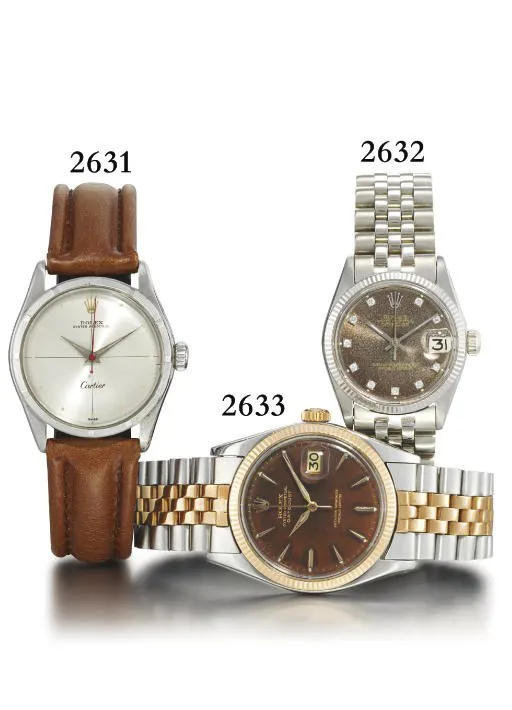 Rolex Datejust 1603 37mm Yellow gold and stainless steel Brown