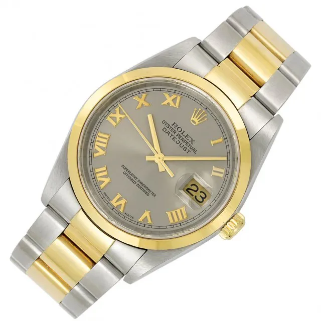 Rolex Datejust 36 16203 34mm Yellow gold and Stainless steel Silver