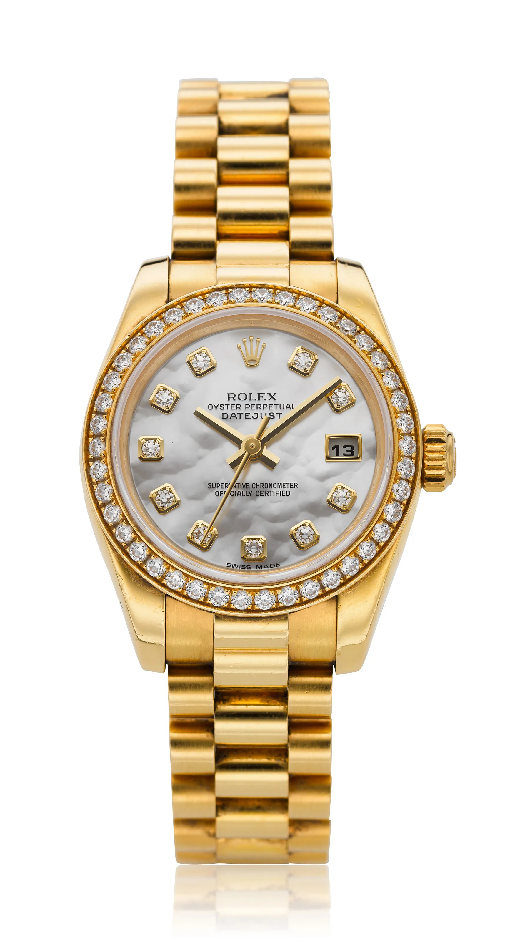 Rolex Lady-Datejust 179138 27mm Yellow gold Mother-of-pearl