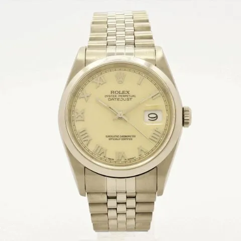 Rolex Datejust 36 16200 36mm Stainless steel White