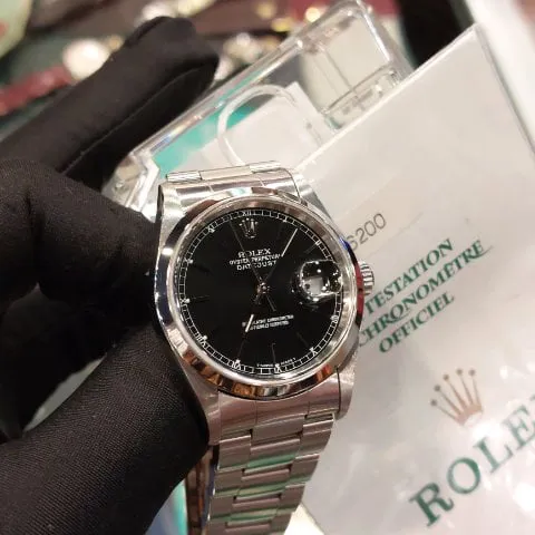 Rolex Datejust 36 16200 36mm Stainless steel Black