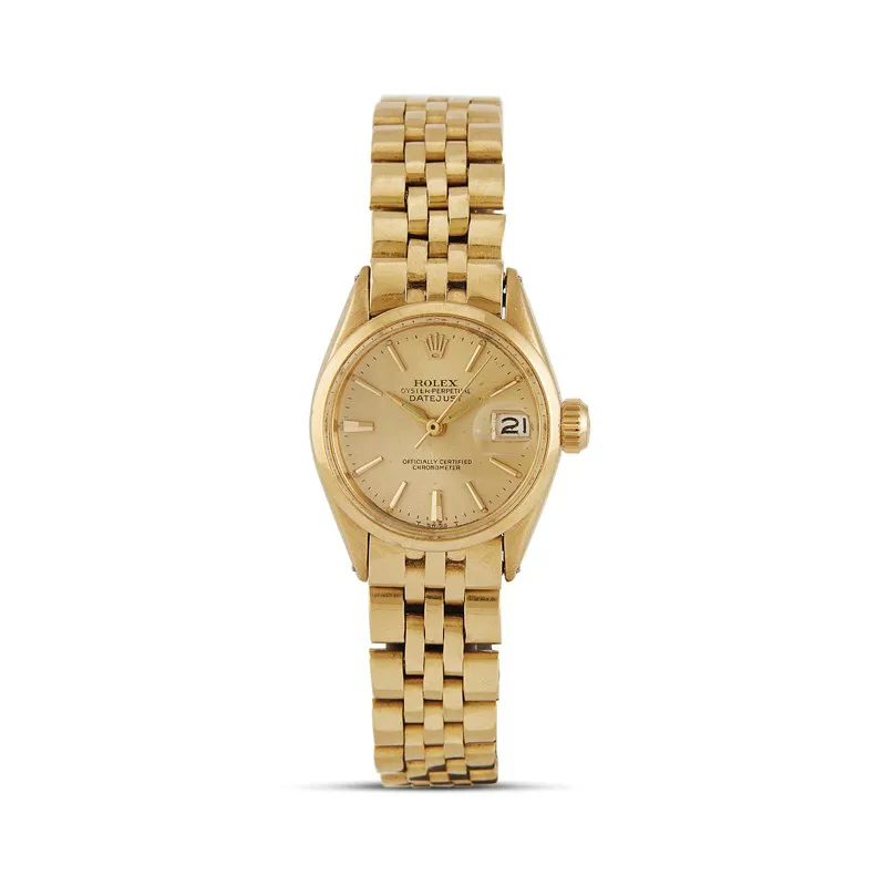 Rolex Oyster Perpetual Lady Date 6516 26mm Yellow gold Champagne