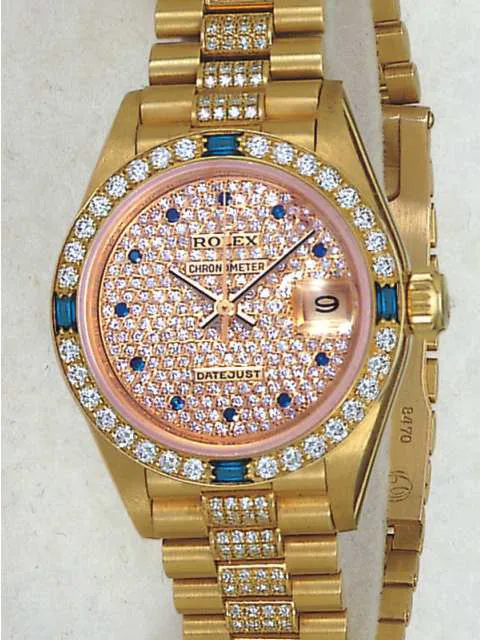 Rolex Lady-Datejust 69088 25mm Rose gold Diamond