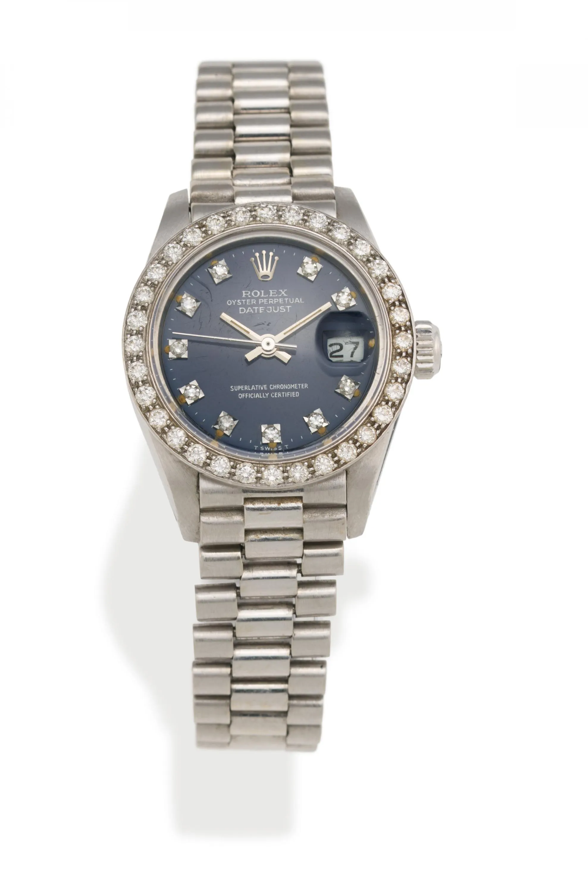 Rolex Lady-Datejust 6913 26mm White gold Blue