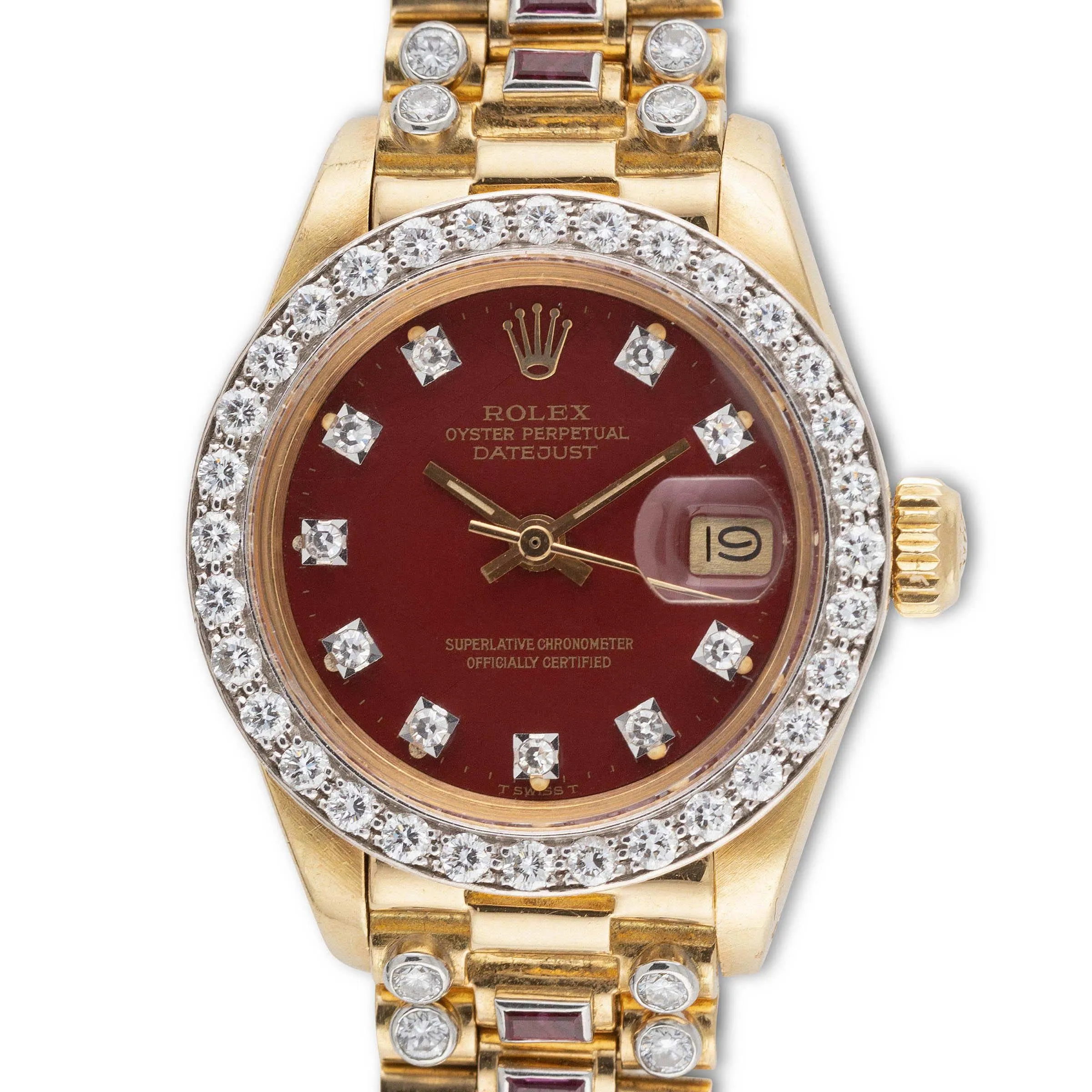 Rolex Lady-Datejust 6913 26mm Yellow gold Red