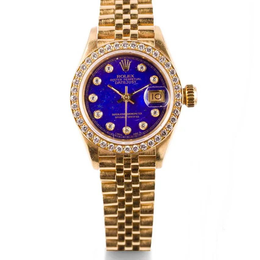 Rolex Lady-Datejust 69138 26mm Yellow gold Blue