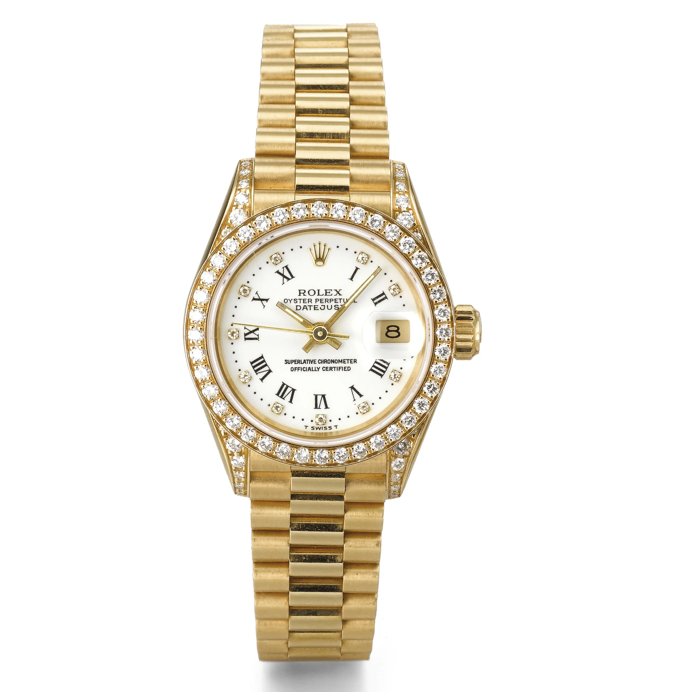 Rolex Lady-Datejust 69158 26mm Yellow gold White