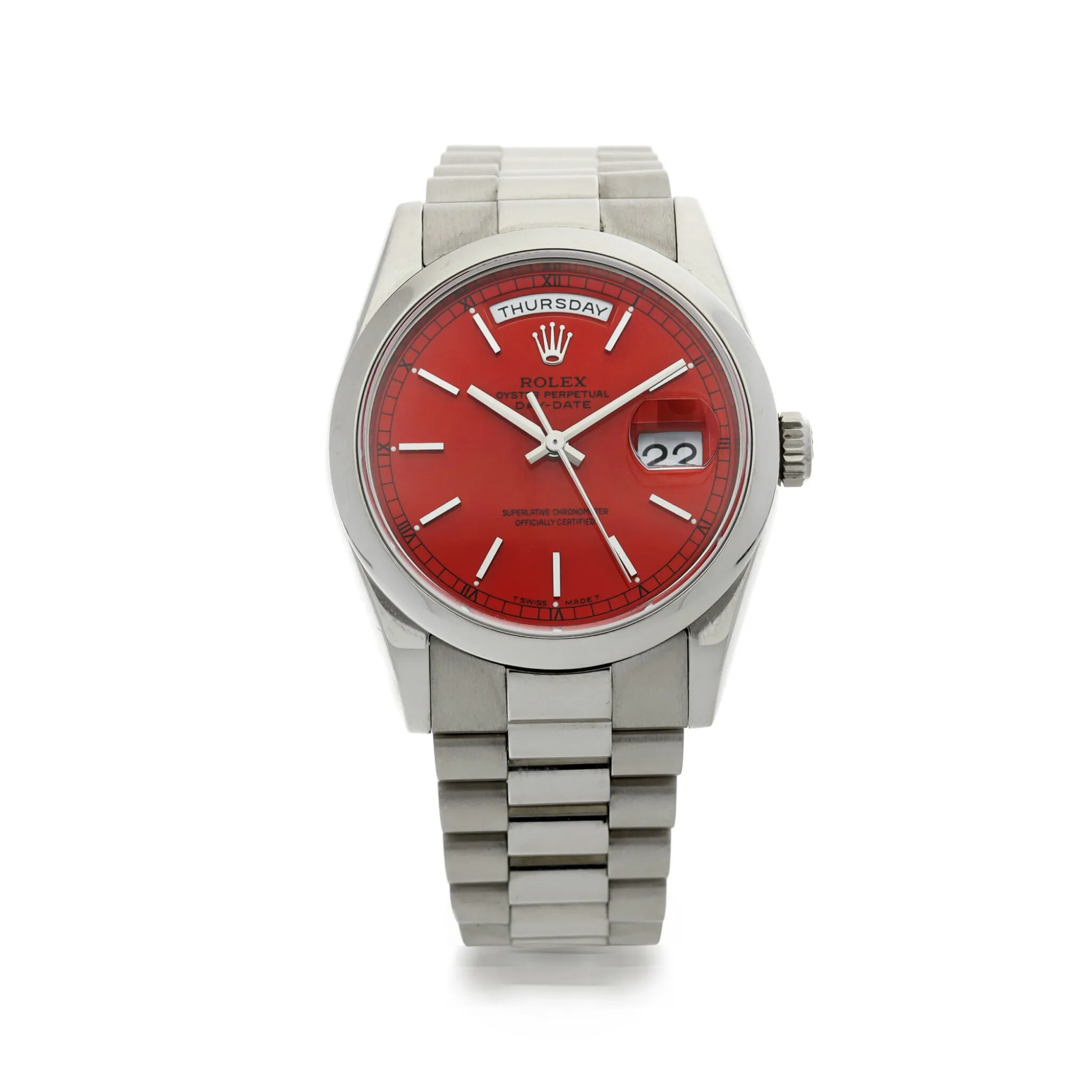 Rolex Day-Date 36 118209 37mm White gold Red