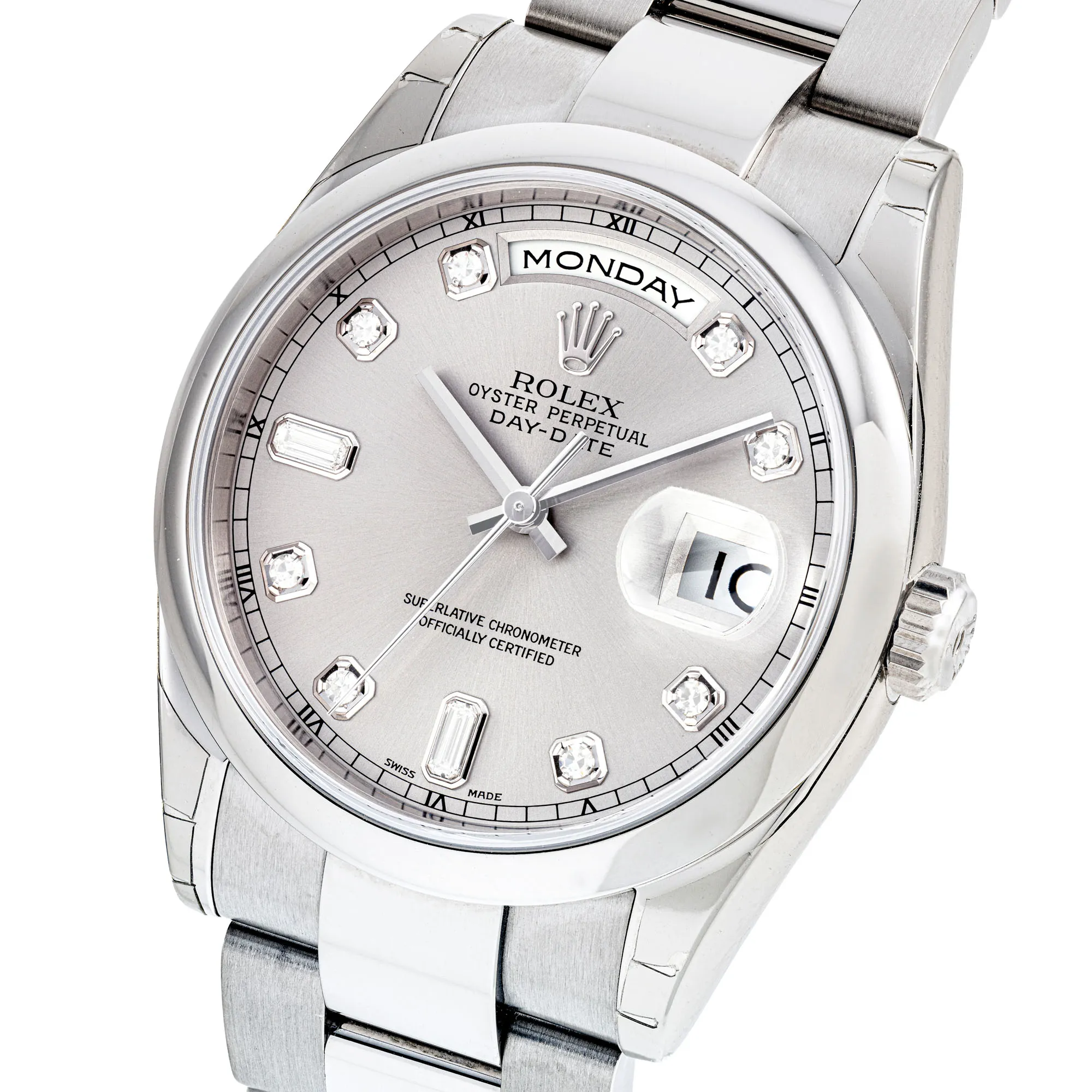 Rolex Day-Date 36 118209 36mm White gold Silver