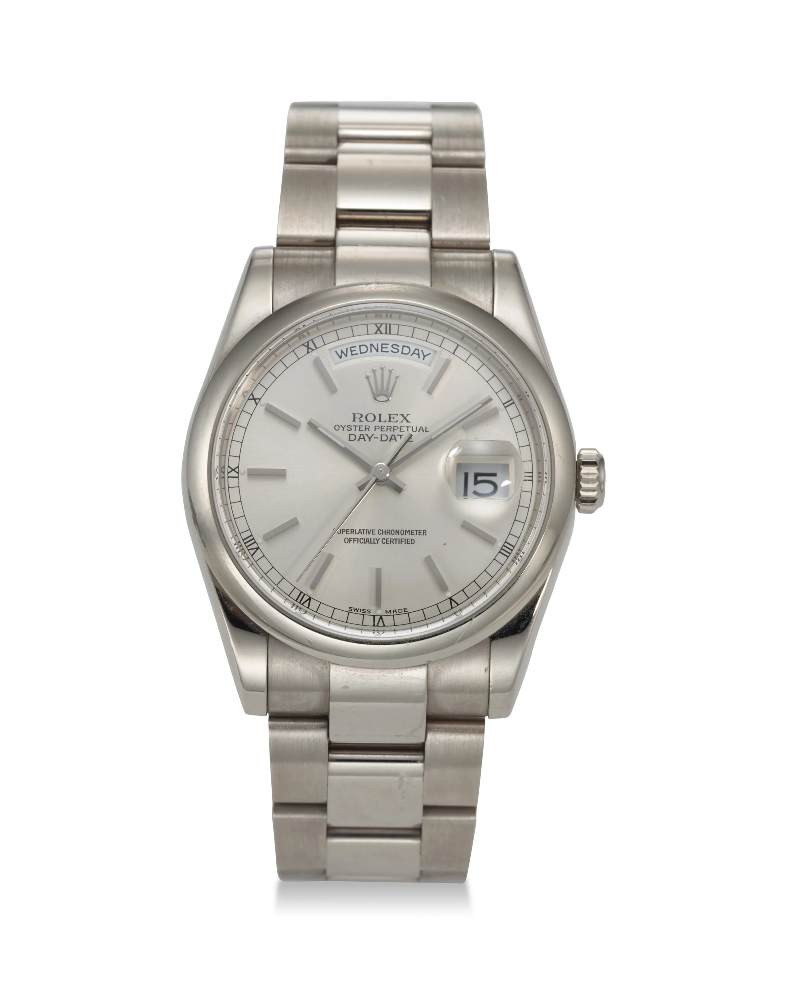 Rolex Day-Date 36 118209 36mm White gold Silver