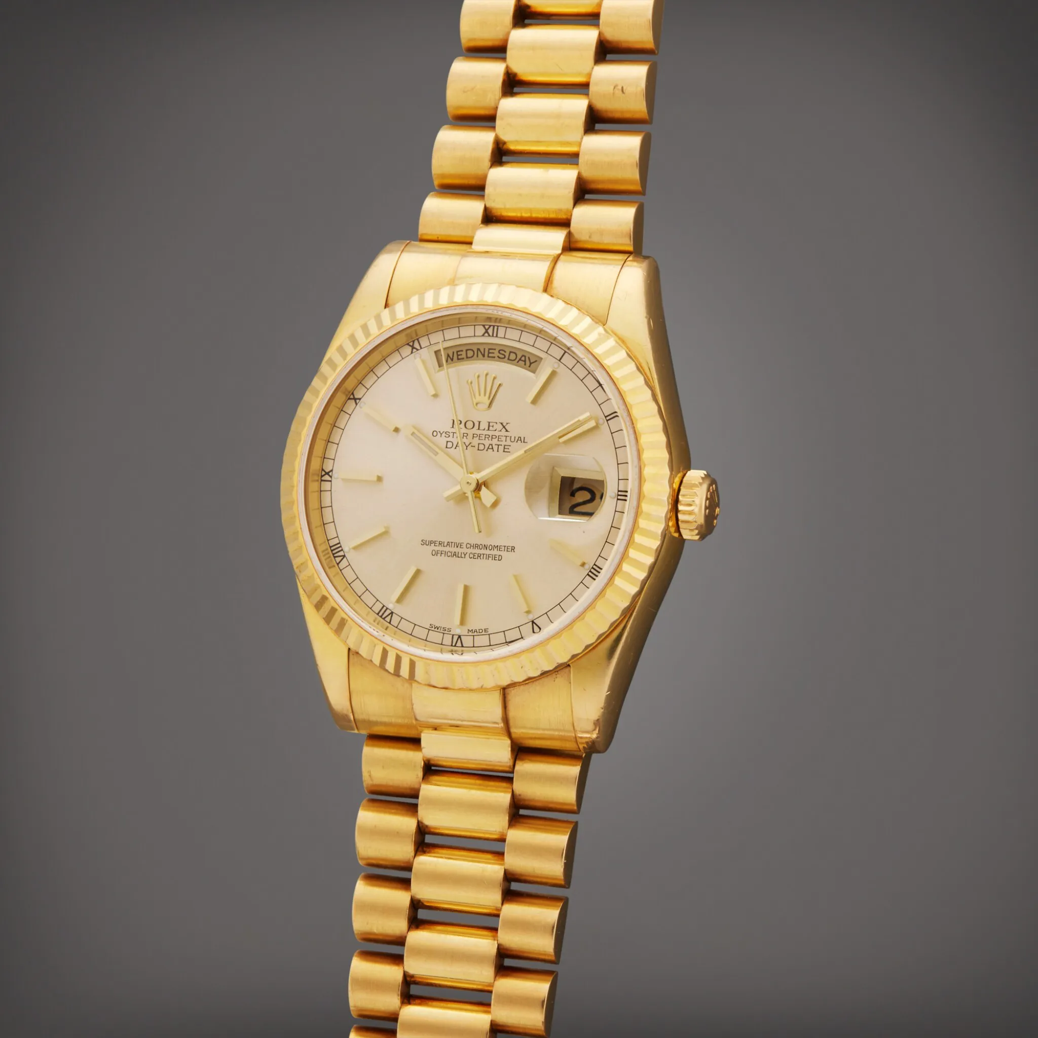 Rolex Day-Date 36 118238 36mm Yellow gold Silver