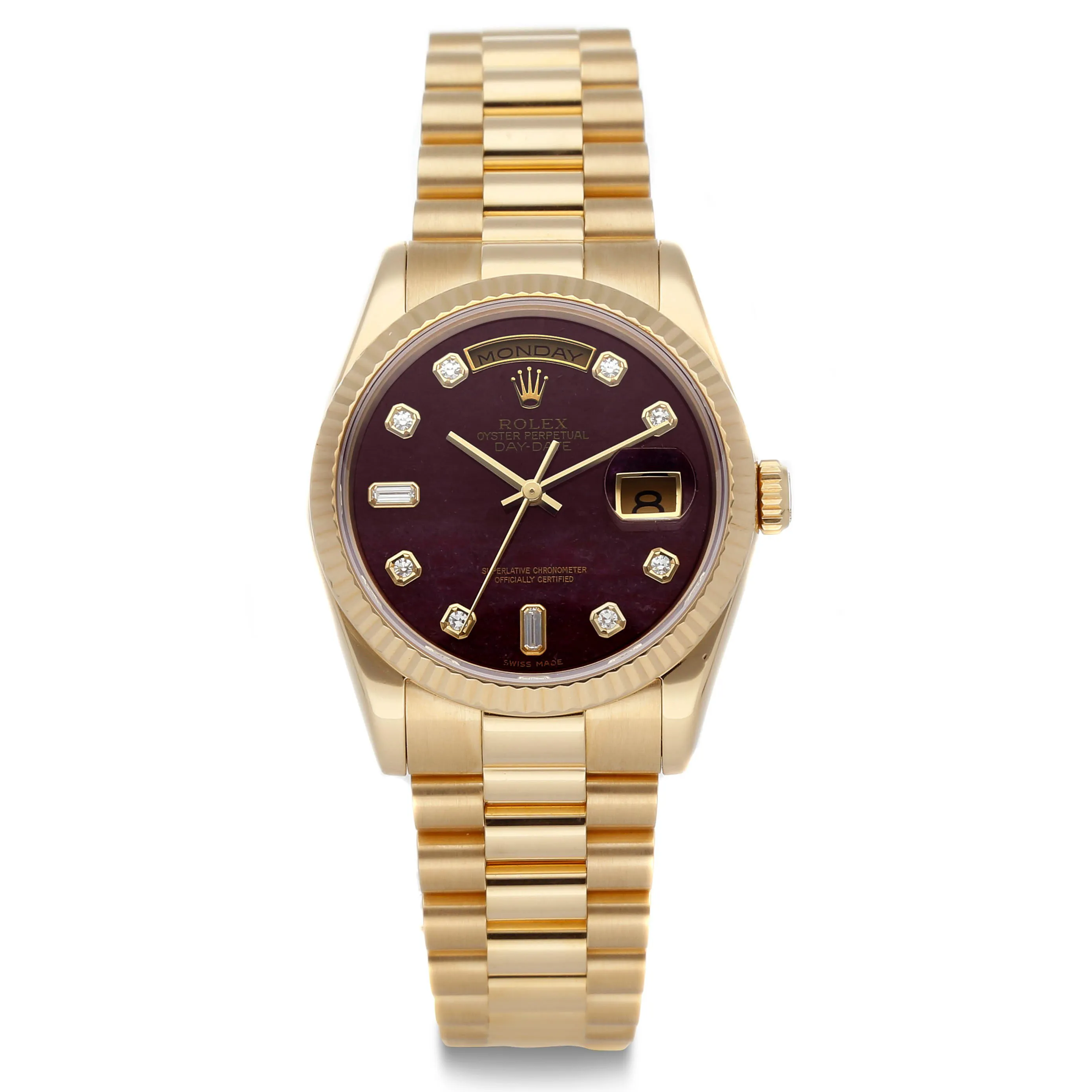 Rolex Day-Date 36 118238 36mm Yellow gold Rubellite