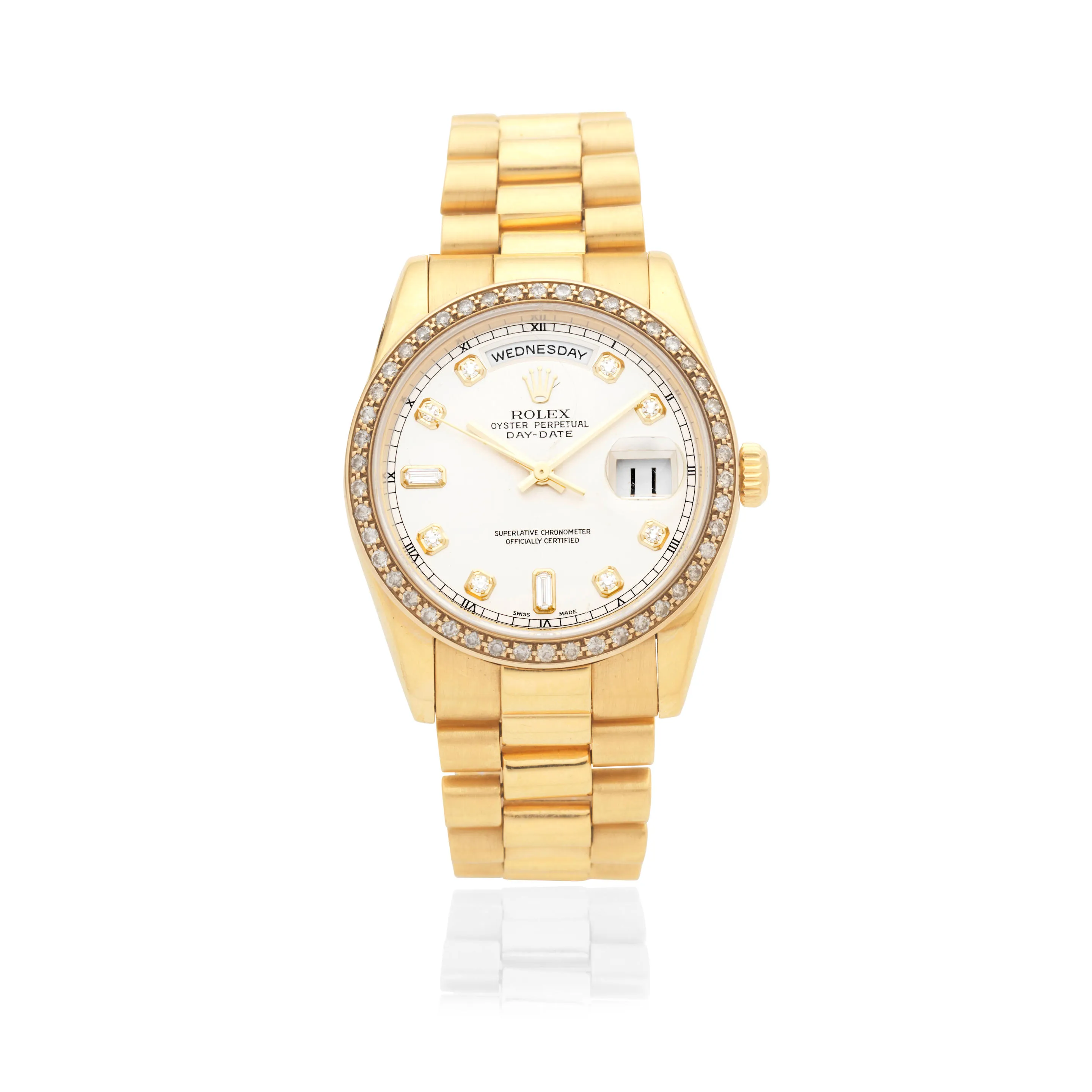 Rolex Day-Date 36 118238 36mm Yellow gold Silver