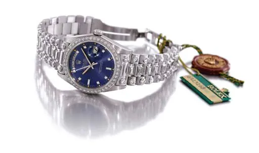 Rolex Day-Date 36 18049 36mm White gold Blue