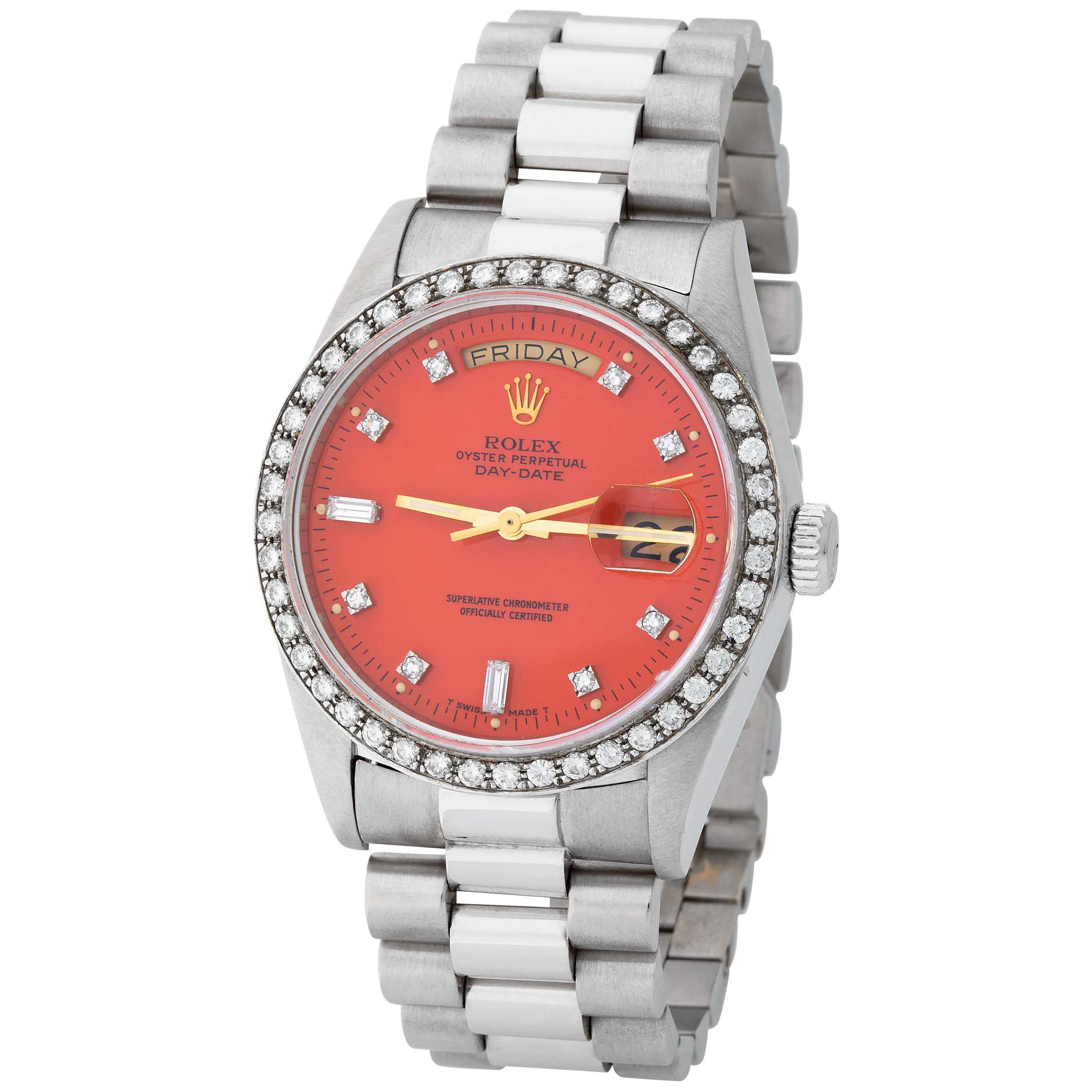 Rolex Day-Date 36 18049 36mm White gold Red