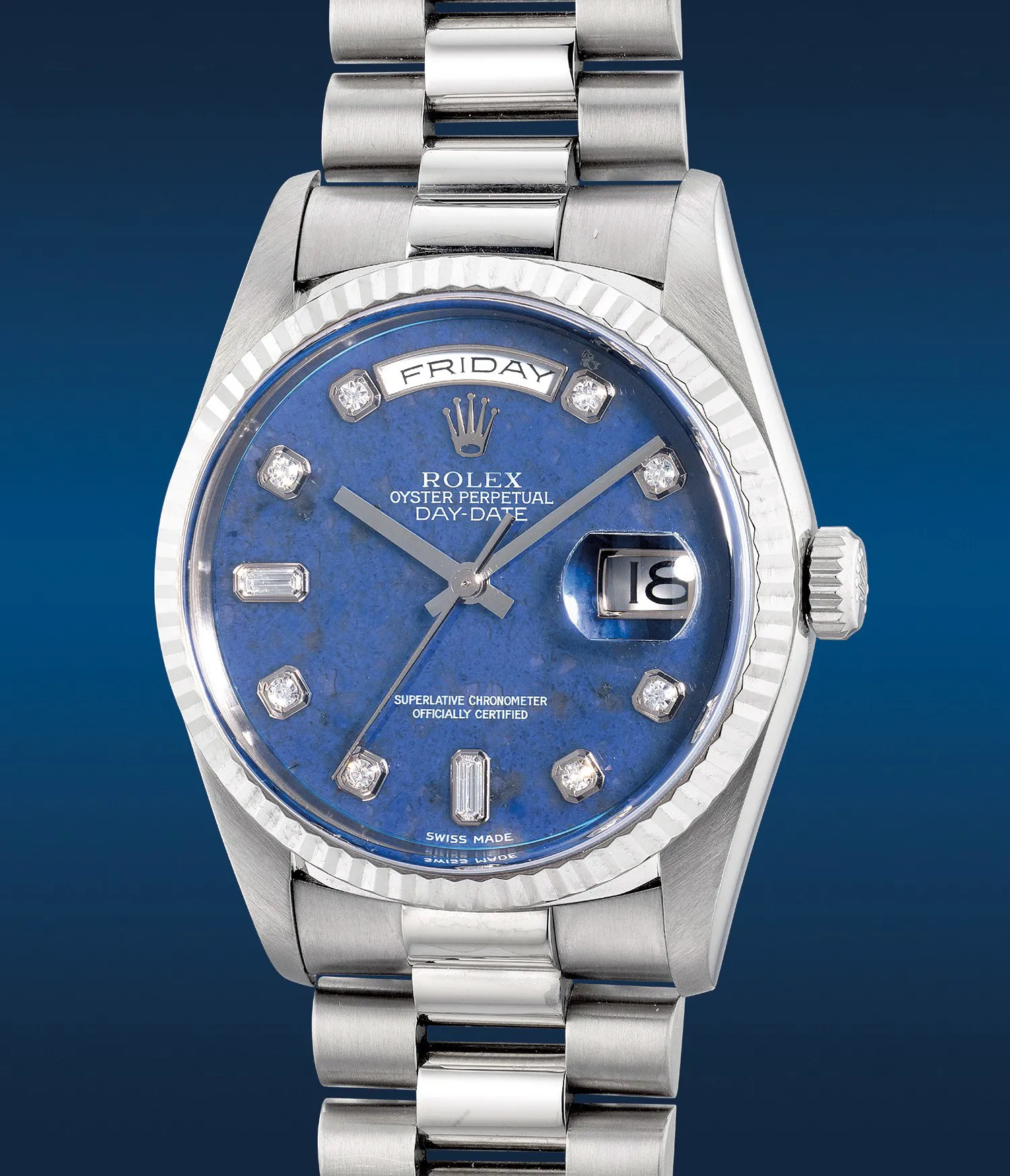 Rolex Day-Date 36 18239 36mm White gold Blue