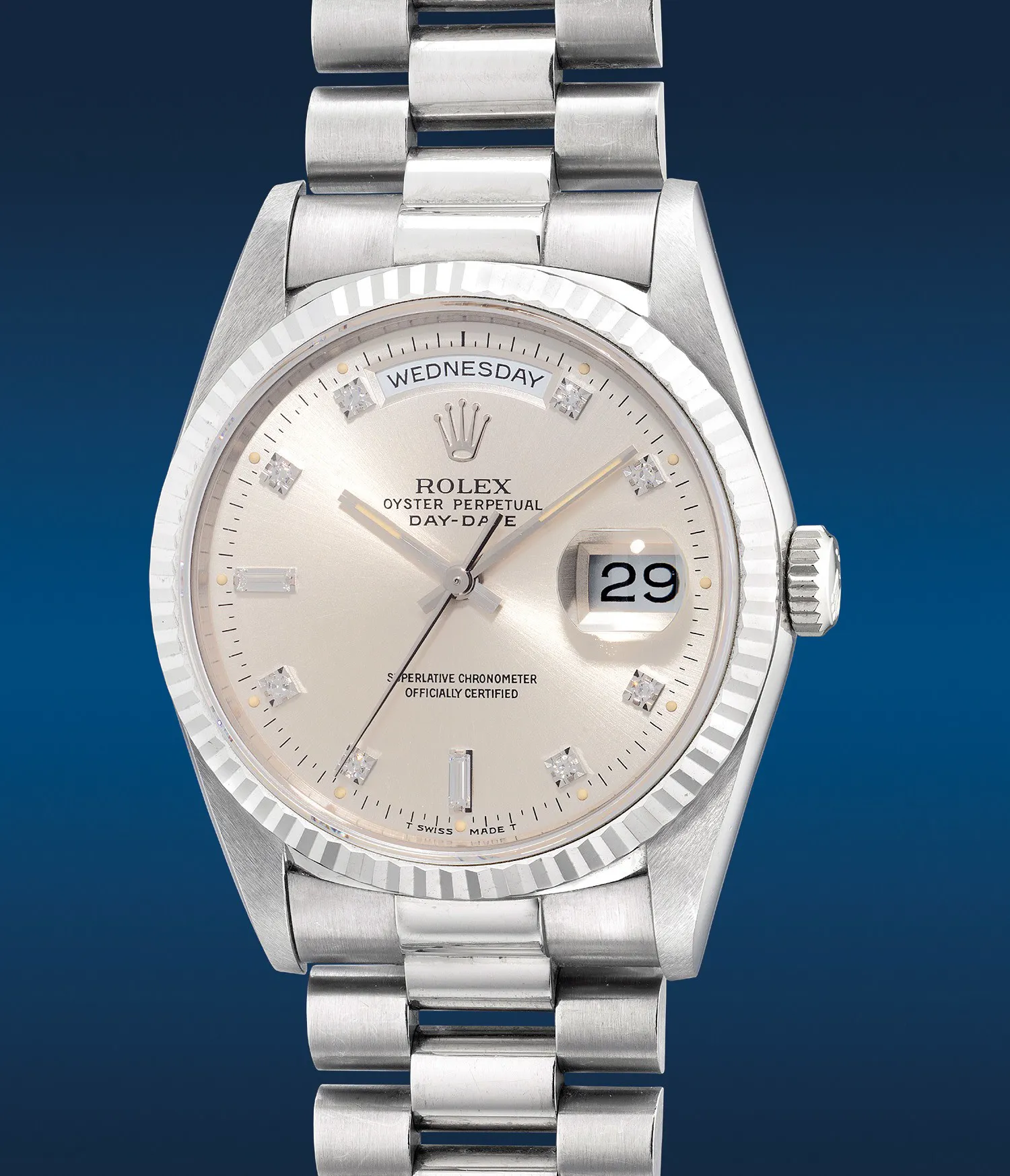 Rolex Day-Date 36 18239 36mm White gold Silver