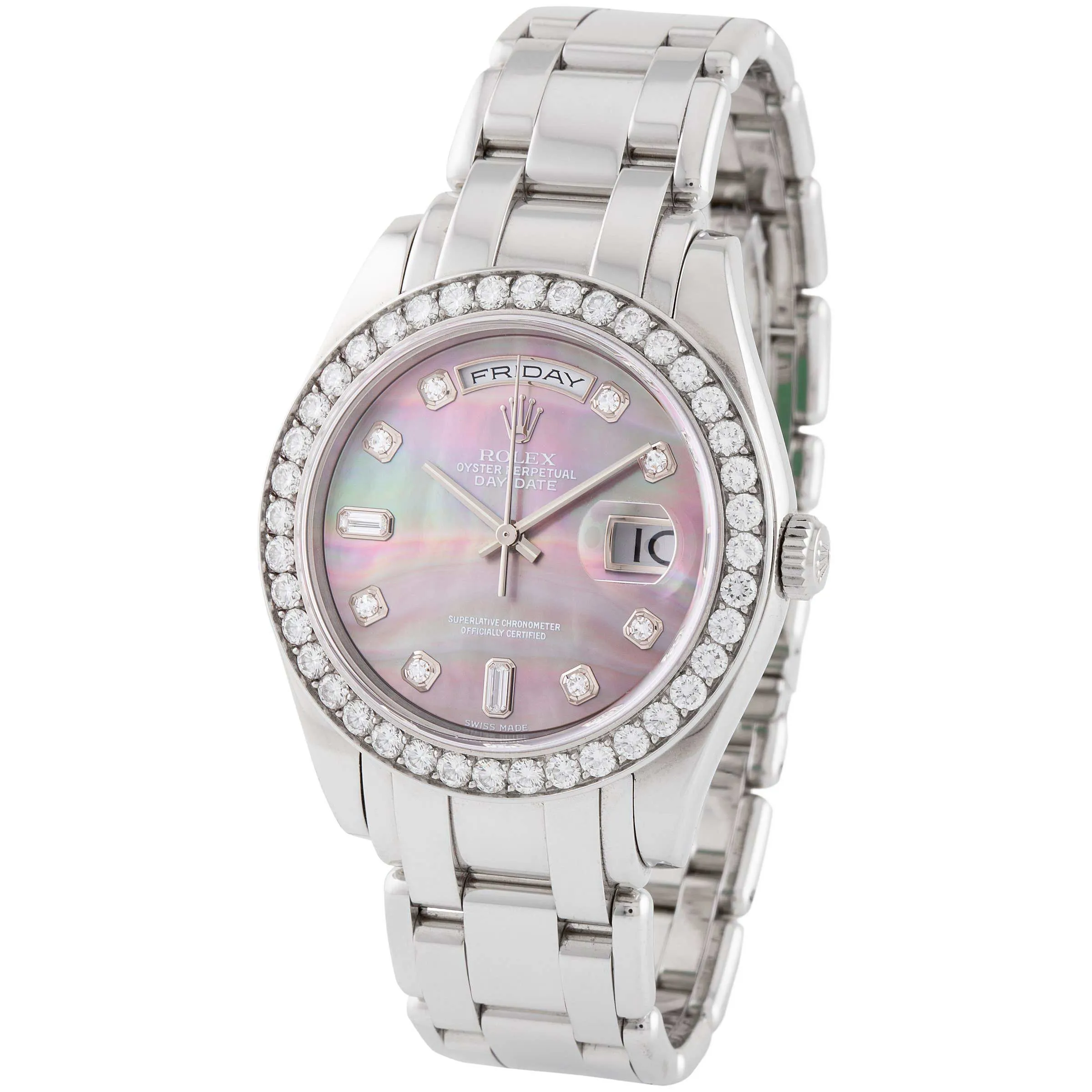 Rolex Day-Date 18946 36mm Platinum Mother-of-pearl