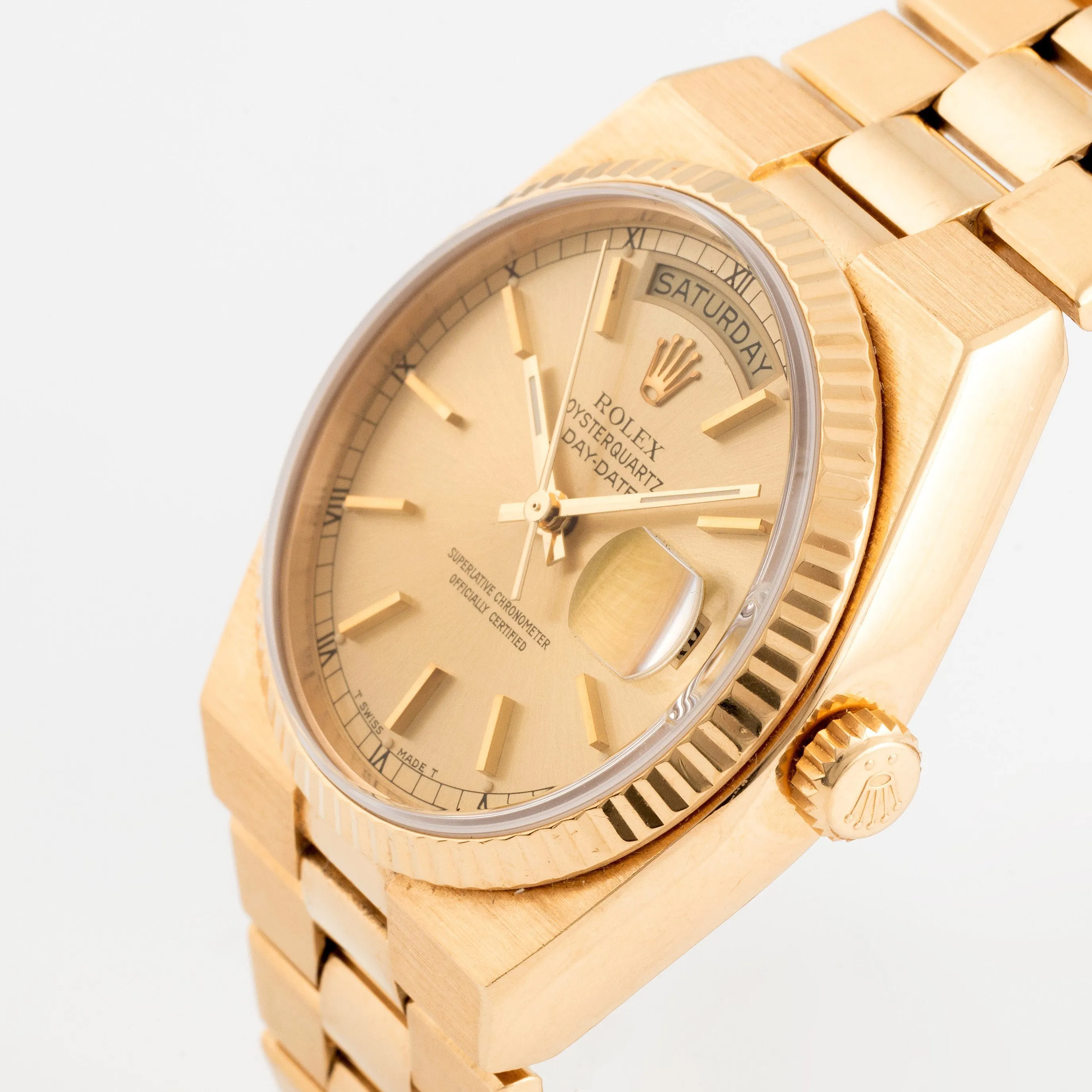 Rolex Day-Date Oysterquartz 19018 36mm Yellow gold Champagne 1