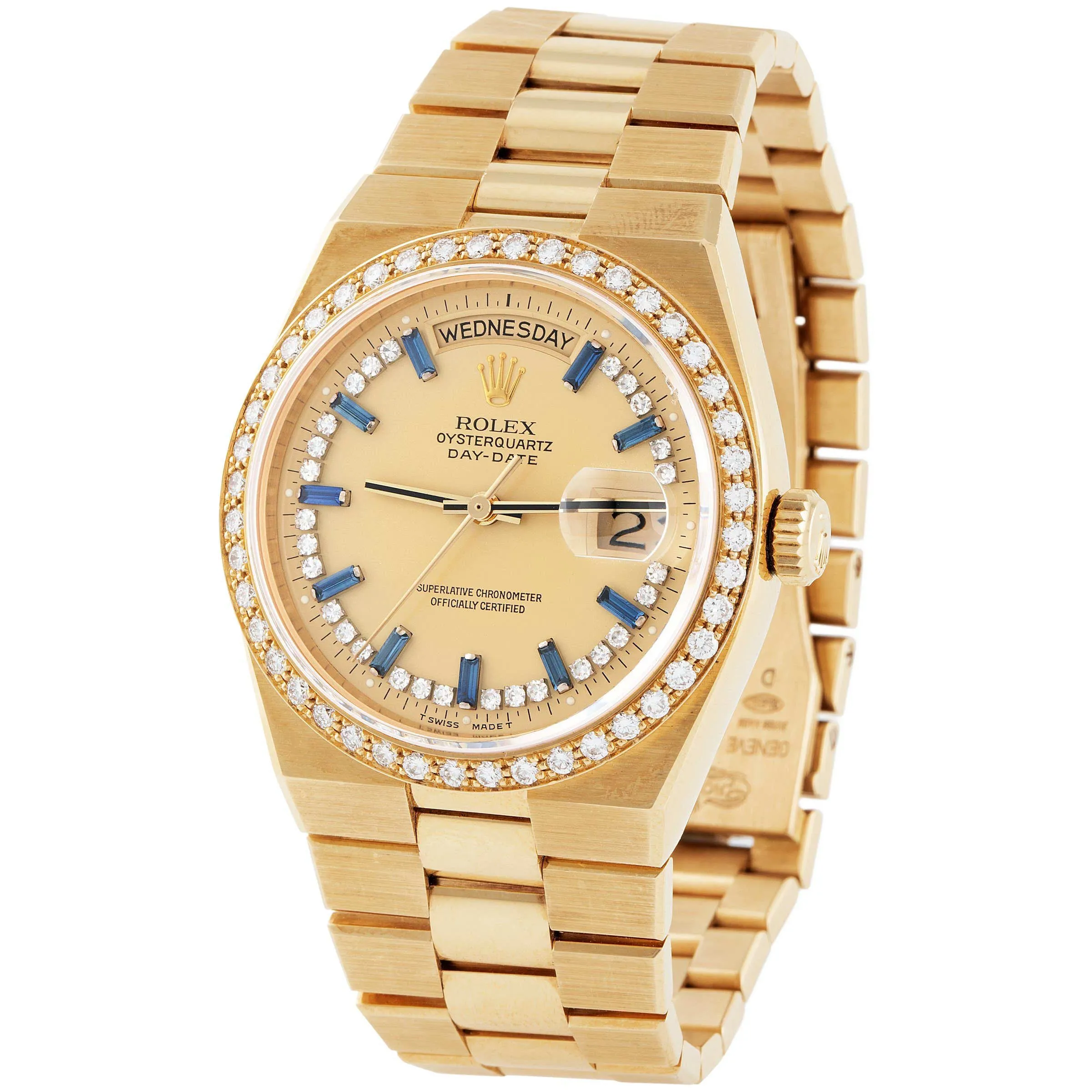 Rolex Day-Date Oysterquartz 19048 36mm Yellow gold Champagne