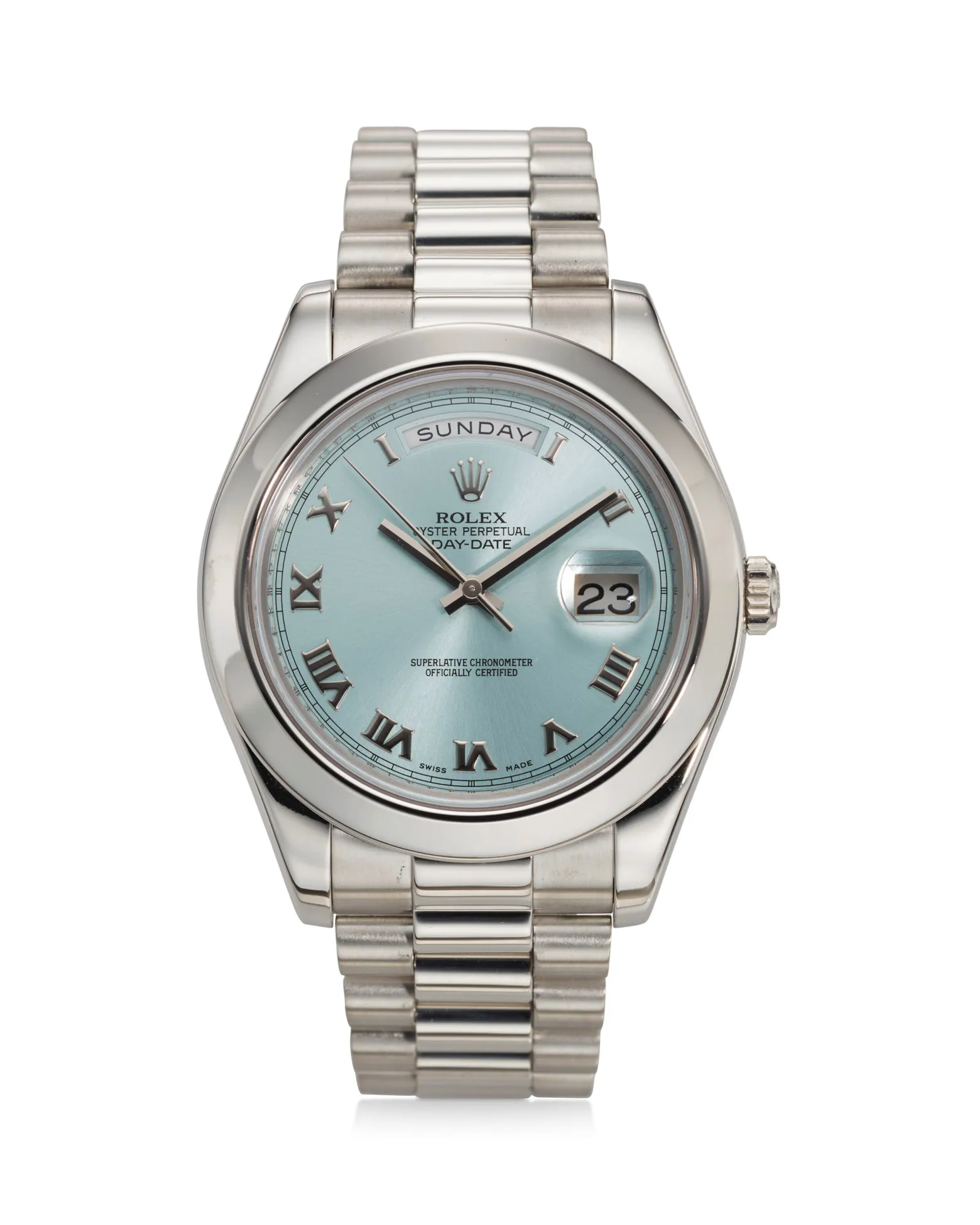 Rolex Day-Date II 218206 41mm Platinum Blue